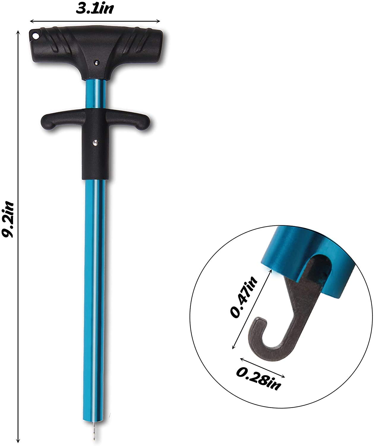 Fish Hook Remover Tool - Portable Aluminum Dehooker for Saltwater & Freshwater Fishing - Safe & Easy Extraction