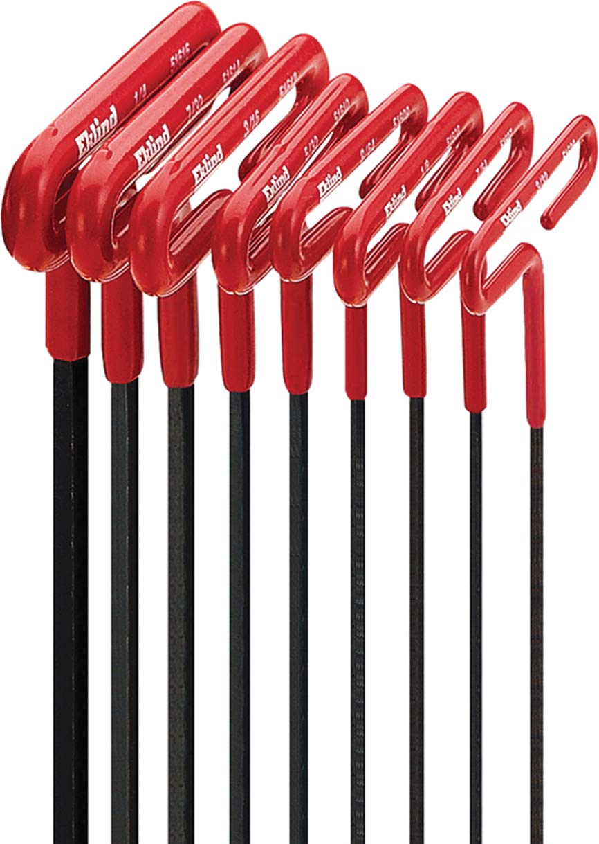 EKLIND 53168 Cushion Grip Hex T-Key Allen Wrench Set - 8pc SAE Inch Sizes 3/32