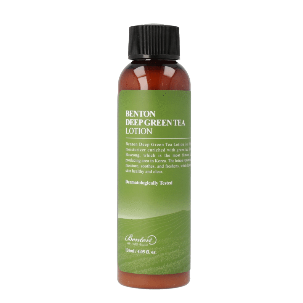 BENTON Deep Green Tea Lotion 120ml - Hydrating Facial Moisturizer for Dry & Sensitive Skin | Korean Skincare for Daily Use & Night Routine