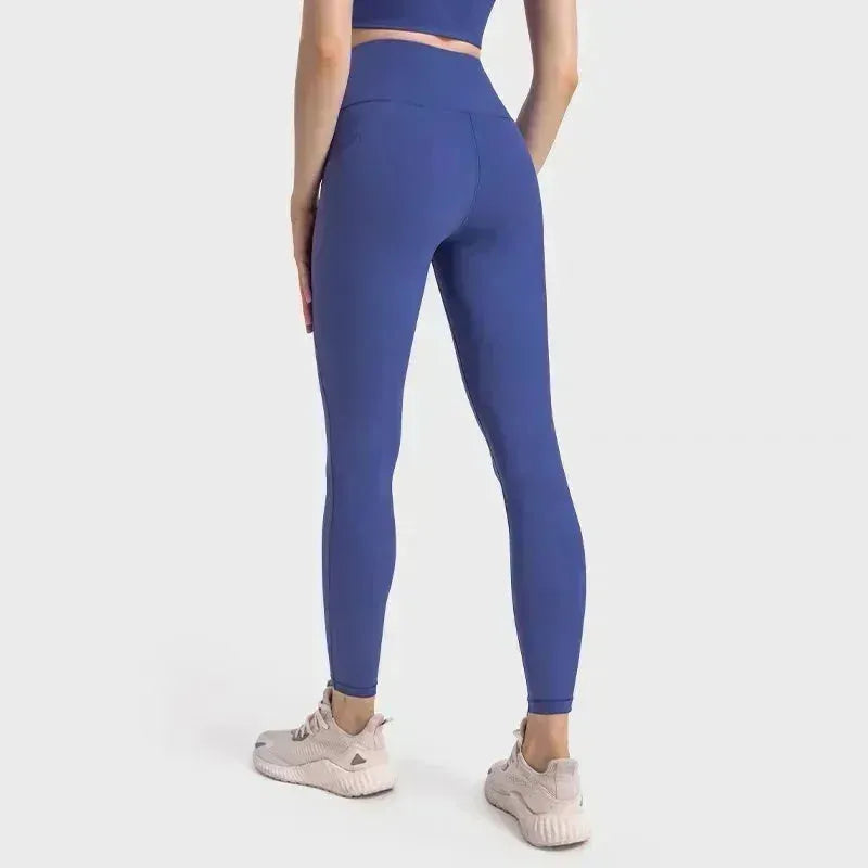 High Waist Yoga Pants with Pockets - Lemon Align Hip Lift Gym Leggings for Women | Nude Fabric Workout Tights for Running, Fitness & Sports | Perfect for Yoga, Gym & Active Lifestyle