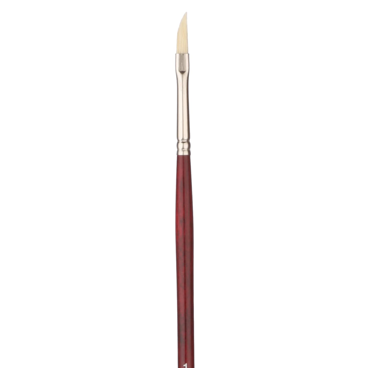 Art Essentials SUPREMO White Bristle Oil & Acrylic Paint Brush - Series 140D Dagger Long Handle (1/8 Inch) - High Color Retention, Smooth Flow - Perfect for Canvas Painting, Fine Detailing & Professional Artwork