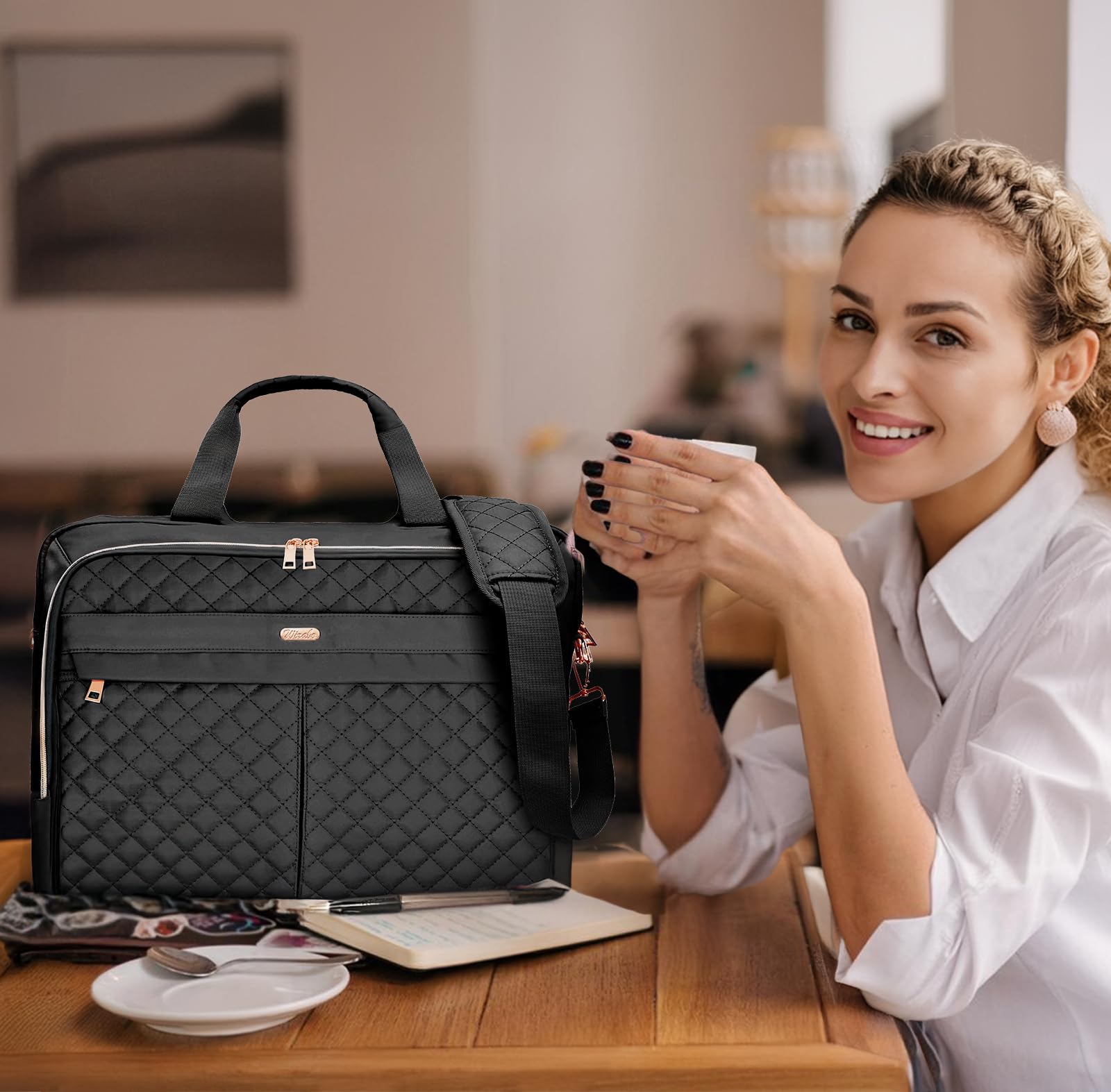 Stylish 17 Inch Laptop Bag for Women - Large Professional Briefcase & Messenger Bag for Work, Office, Business Travel | Perfect for Commuting, Business Trips & Daily Office Use