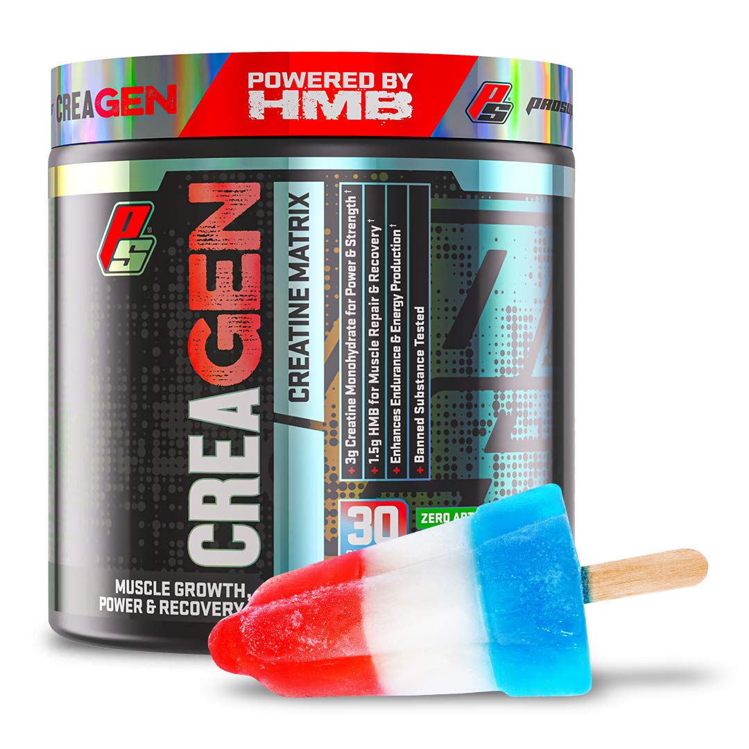 ProSupps CreaGEN Creatine Monohydrate Powder with HMB - Muscle Growth & Recovery Supplement for Energy, Strength & Power | Pre & Post Workout Powder for Athletes & Bodybuilders (30 Servings, Rocket Pop Flavor) | Ideal for Gym Training, Weightlifting & Muscle Recovery
