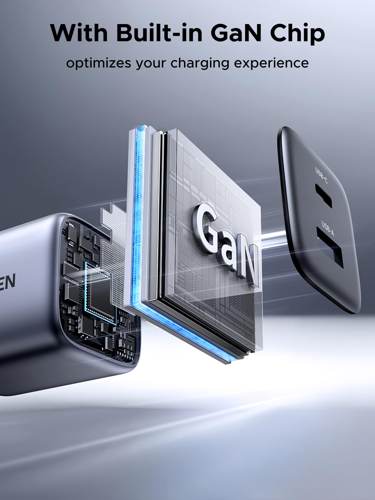 UGREEN Nexode 35W Dual Port GaN Fast Charger - Compact Foldable USB C Wall Charger for iPhone 16/15/14/13 Pro/Max, Samsung Galaxy S25/S24/S23 Ultra, Google Pixel 8 Pro/7, iPad Pro/Air, MacBook Air/Pro, Steam Deck - Perfect for Travel, Office & Home Charging