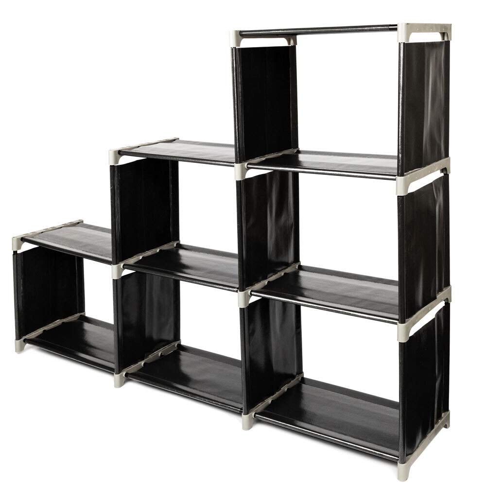 3-Tier Storage Shelf Cube Organizer - Black Closet Cabinet Bookcase for Home & Office | Perfect for Bedroom, Living Room, and Dorm Organization | Ships to US Only