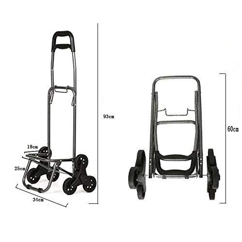 Foldable Shopping Cart with Wheels - Portable Grocery Trolley, Stair Climbing Cart & Luggage Carrier (Green) | Perfect for Grocery Shopping, Market Trips & Apartment Living