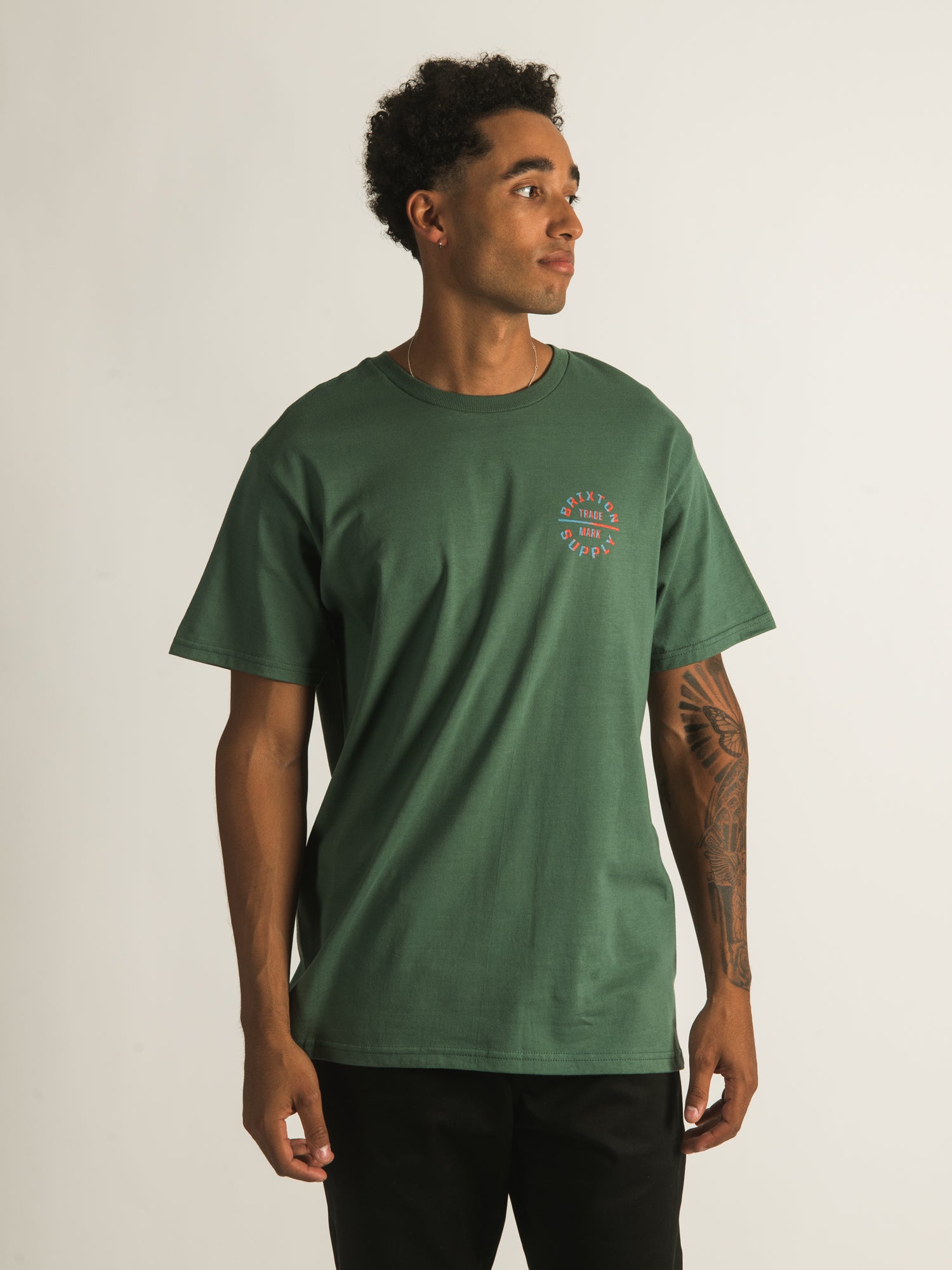 BRIXTON OATH V-Neck T-Shirt for Men - Soft Cotton Casual Tee - Clearance Sale | Perfect for Everyday Wear, Street Style & Summer Outfits