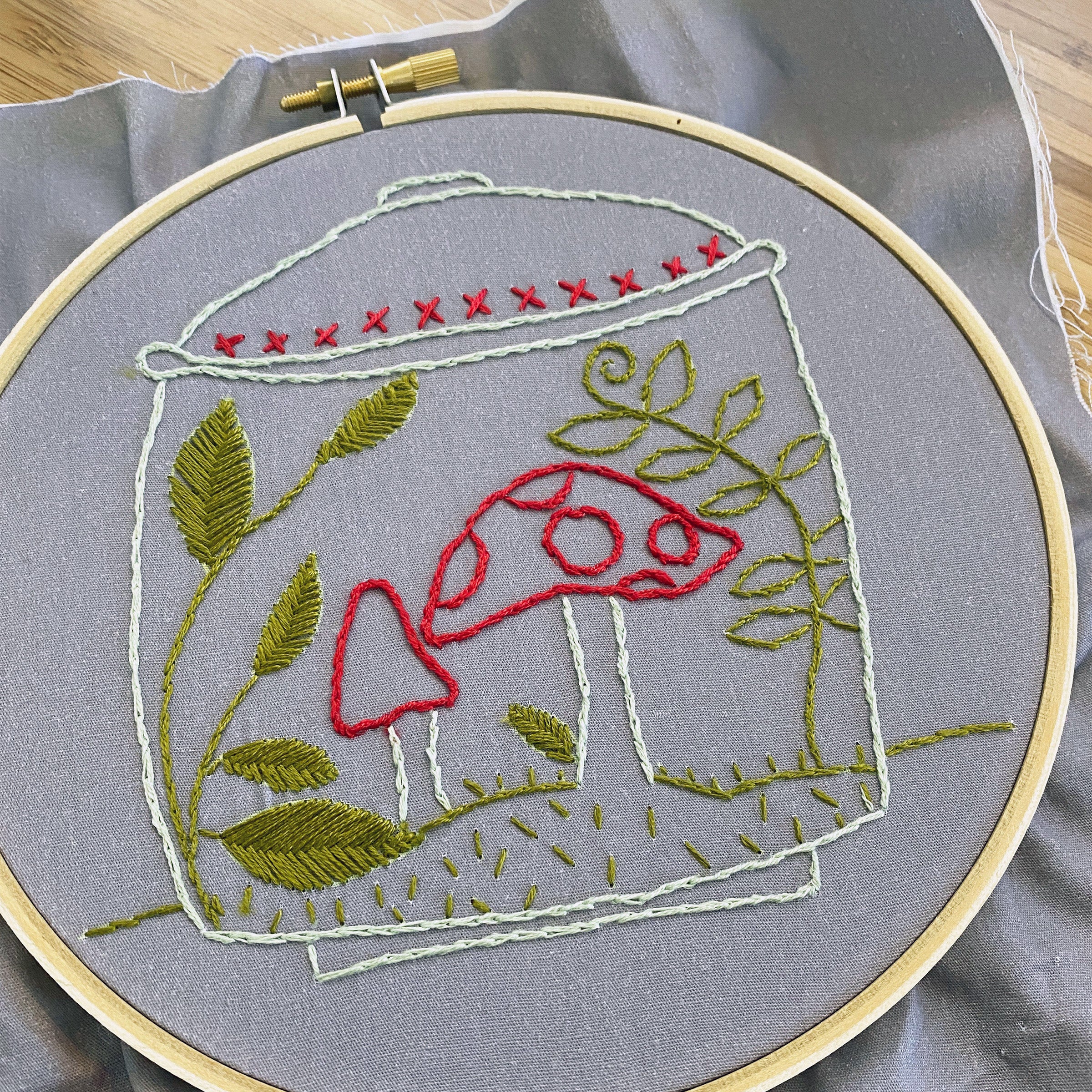 Four Stitch Hand Embroidery Sampler Kit - DIY Embroidery Starter Set for Beginners - Perfect for Home Decor, Wall Art & Terrarium Projects