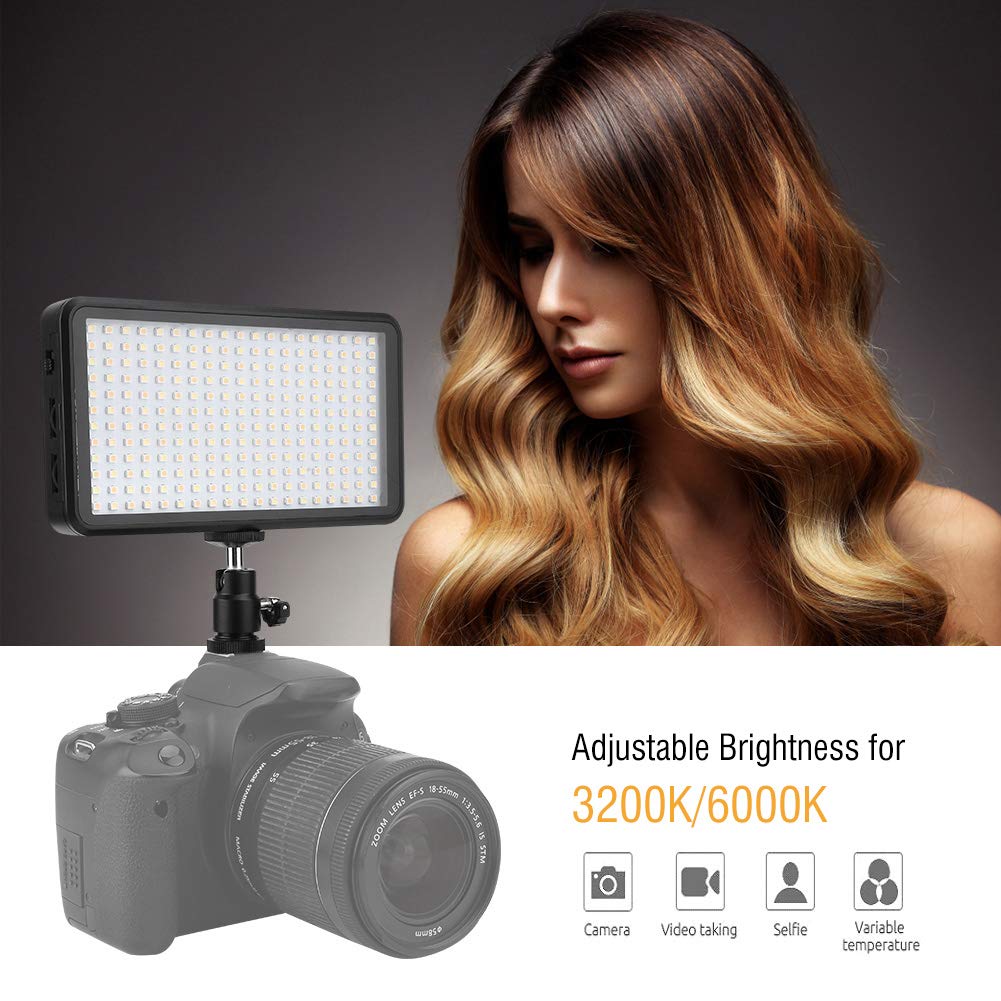 AKOZON 18W LED Light Panel - 3200K-6000K Adjustable Color Temperature, Dimmable Video Lighting for DSLR Cameras, YouTube Videos, Photography & Studio Fill Light - Perfect for Vlogging, Live Streaming & Product Photography