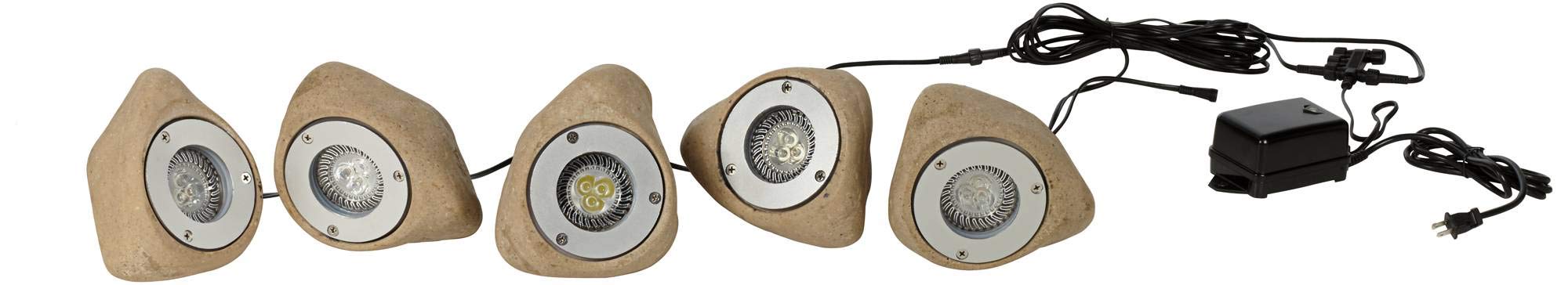 John Timberland 5-Light LED Landscape Lighting Kit - Outdoor Garden, Pathway, and Yard Illumination for Enhanced Curb Appeal & Security