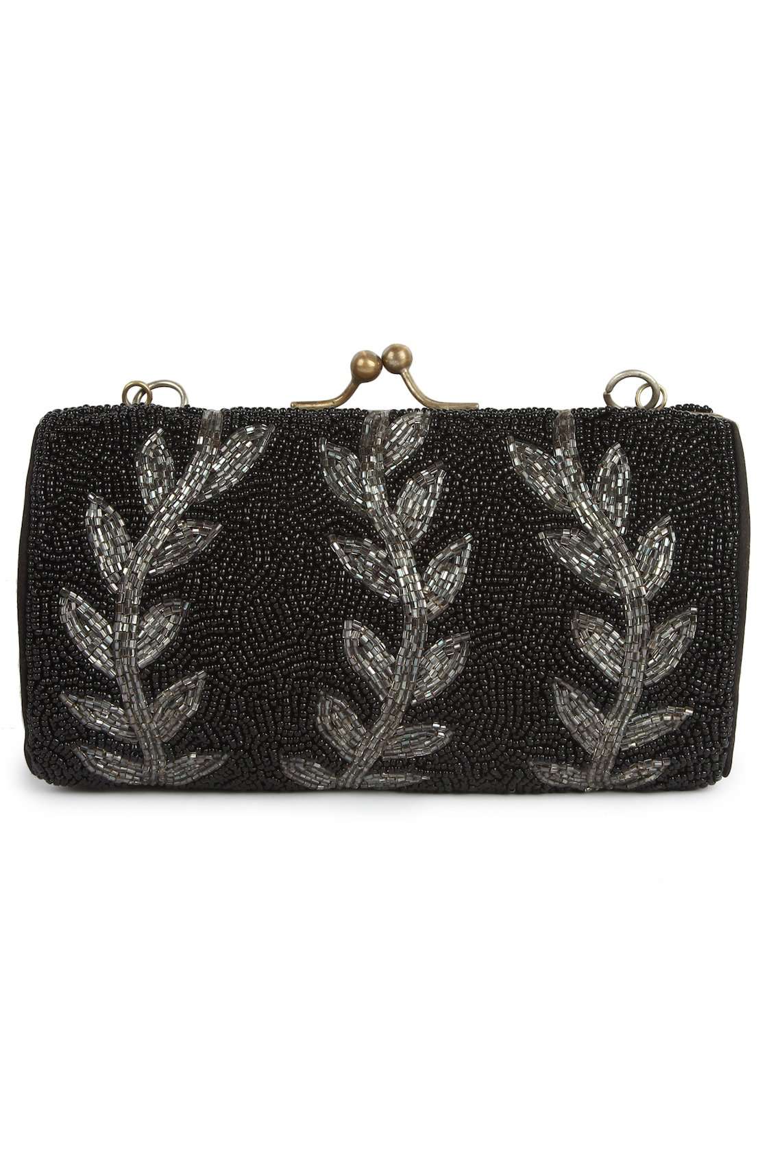 Arianna Black Beaded Box Bag - Stylish Women's Crossbody Purse for Evening Parties, Date Night & Special Occasions
