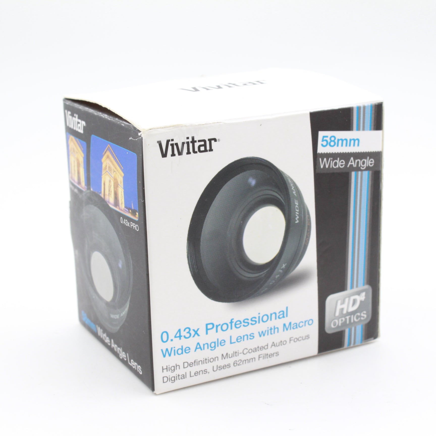 Vivitar 58mm 0.43X Professional Wide Angle Lens with Macro HD4 Digital Optics - Perfect for DSLR & Mirrorless Cameras - Great for Landscape, Architecture & Close-Up Photography