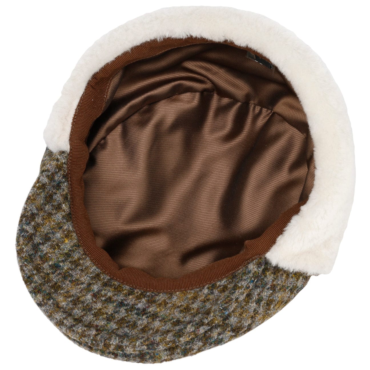 Lierys Harris Tweed Flat Cap with Ear Flaps - Classic Wool Newsboy Hat for Men | Perfect for Winter Outdoor Activities, Hunting & Casual Style