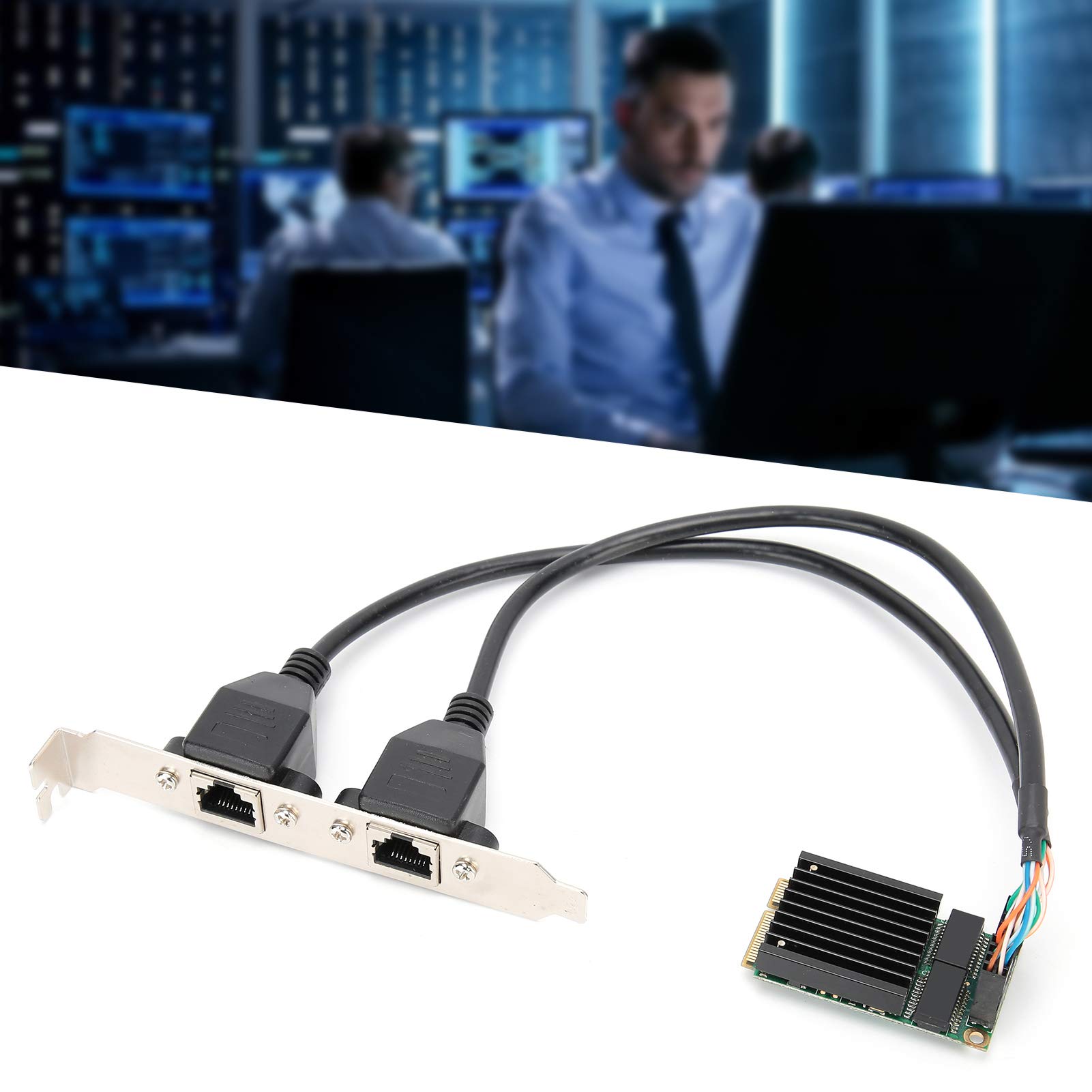 Mini PCIe Gigabit Ethernet Network Card - Dual RJ45 Port, 10/100/1000Mbps, Intel 82583V Chipset Compatible with Linux - Ideal for Industrial PCs, Servers & Embedded Systems