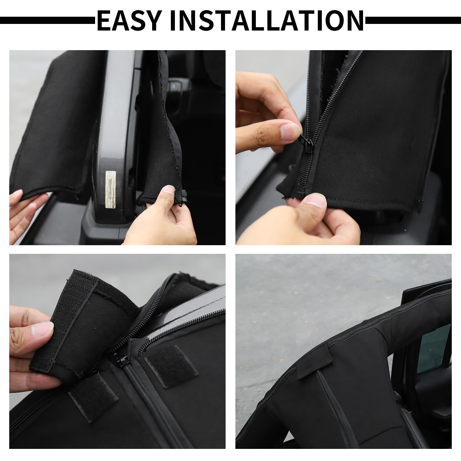 JWWY Roll Bar Padding Protection Cover Cushion for 2018-2023 Jeep Wrangler JL 4-Door Accessories - Soft & Durable Interior Upgrade for Off-Road Safety & Comfort