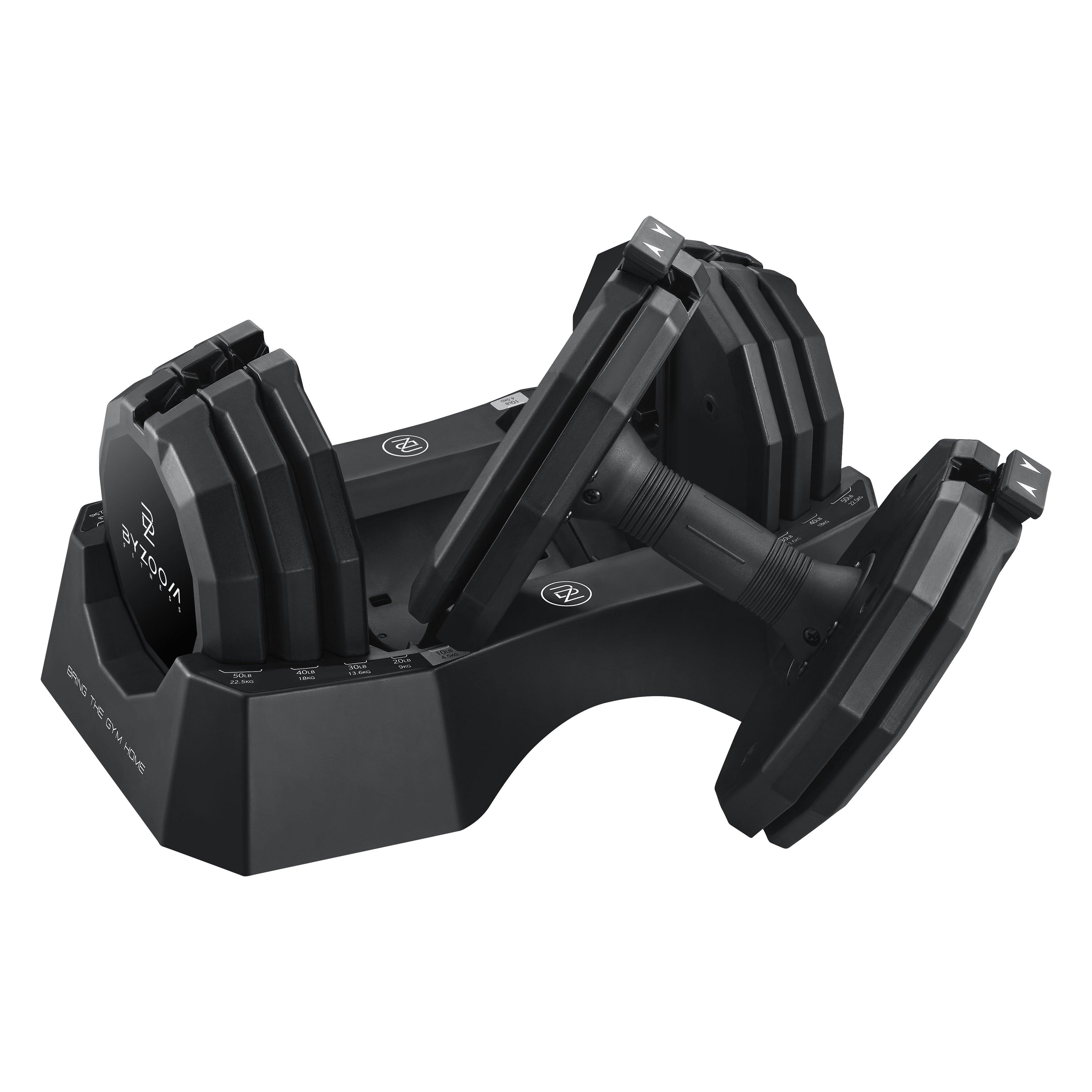 Byzoom Classic Series 55LB Adjustable Dumbbell (Black) - Home Gym Equipment for Strength Training, Weight Lifting & Fitness Workouts