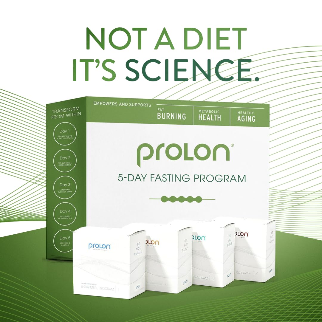 ProLon 5-Day Fasting Kit for Weight Loss & Wellness | Scientifically-Backed Fasting Program for Women & Men | 100% Plant-Based Low-Calorie Meals & Snacks | Supports Intermittent Fasting & Ketosis | Perfect for Busy Professionals & Health Enthusiasts | Use During Workdays, Travel or Lifestyle Reset