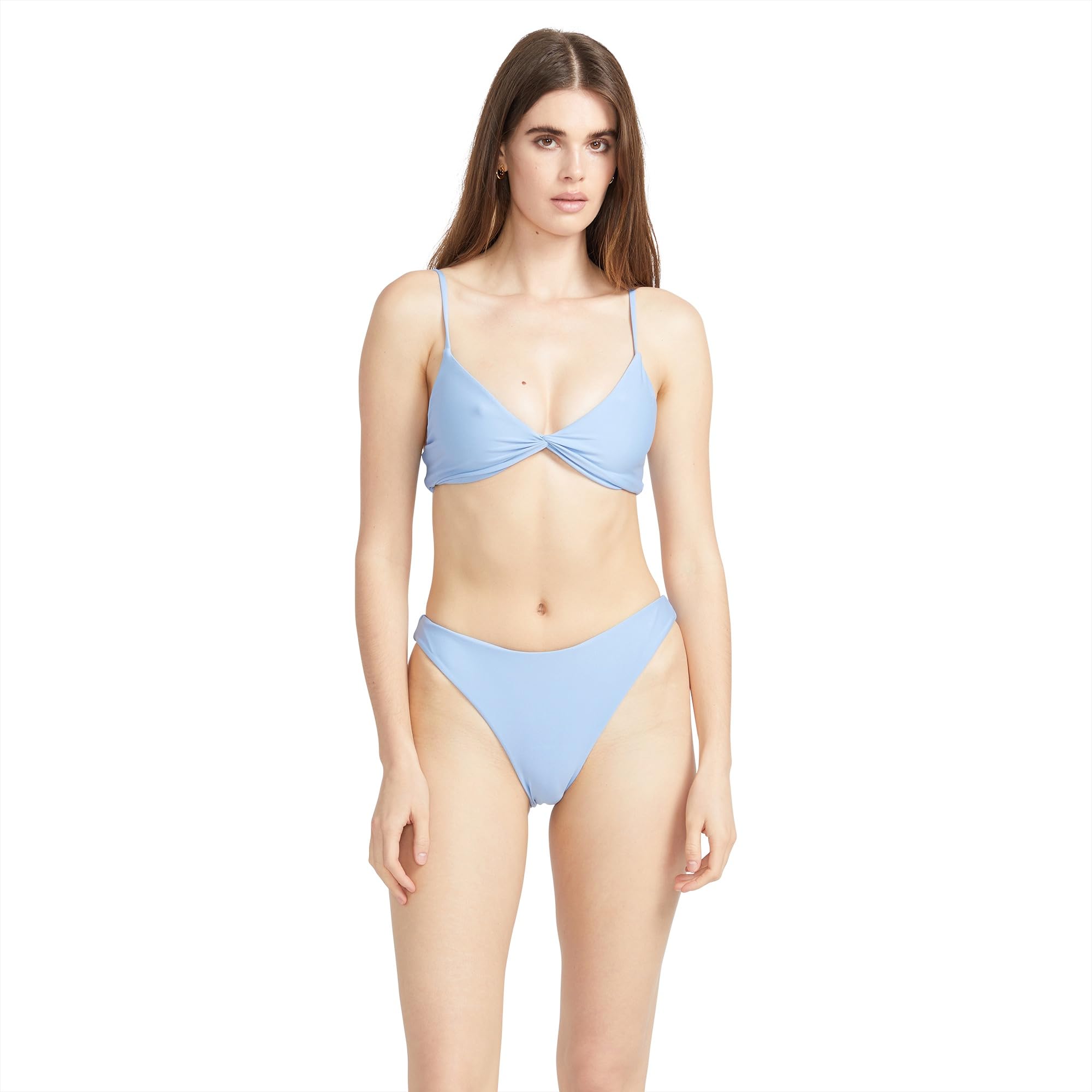 Volcom Women's Simply Solid V Neck Bikini Top - Comfortable Swimwear for Beach, Pool & Summer Vacations