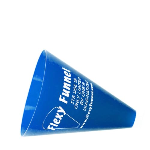 Blue Silicone Funnel Tool (3 Inch) – Collapsible Kitchen Funnel for Liquids, Powders & Dry Ingredients – Flexible Food Grade Funnel for Cooking, Baking, Oil Transfer, Car Maintenance & DIY Crafts (2 Pack) – Perfect for Home, Garage & Laboratory Use