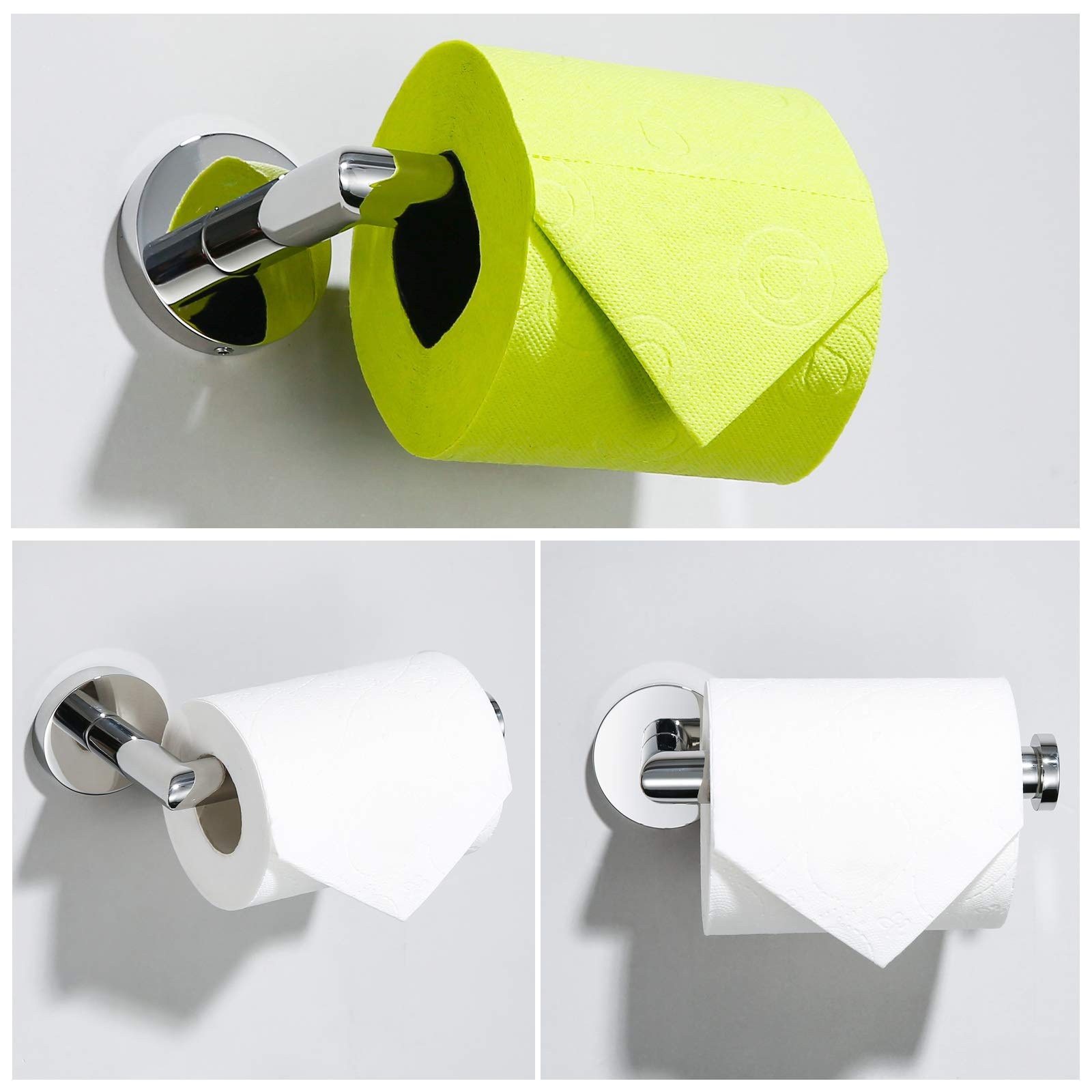 Polished Chrome Toilet Paper Holder - SWHYGER SUS304 Stainless Steel Wall Mounted Bathroom Tissue Roll Dispenser (96018-6C) - Perfect for Modern Homes, Apartments & Luxury Hotels