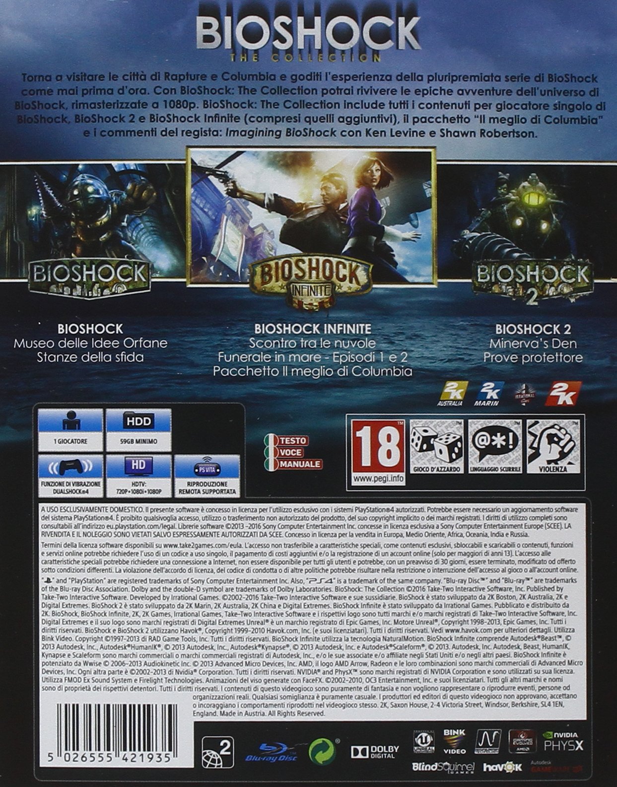 BioShock: The Collection for PS4 - Remastered Trilogy Bundle | Action-Adventure Game for PlayStation 4 | Perfect for Horror & FPS Fans