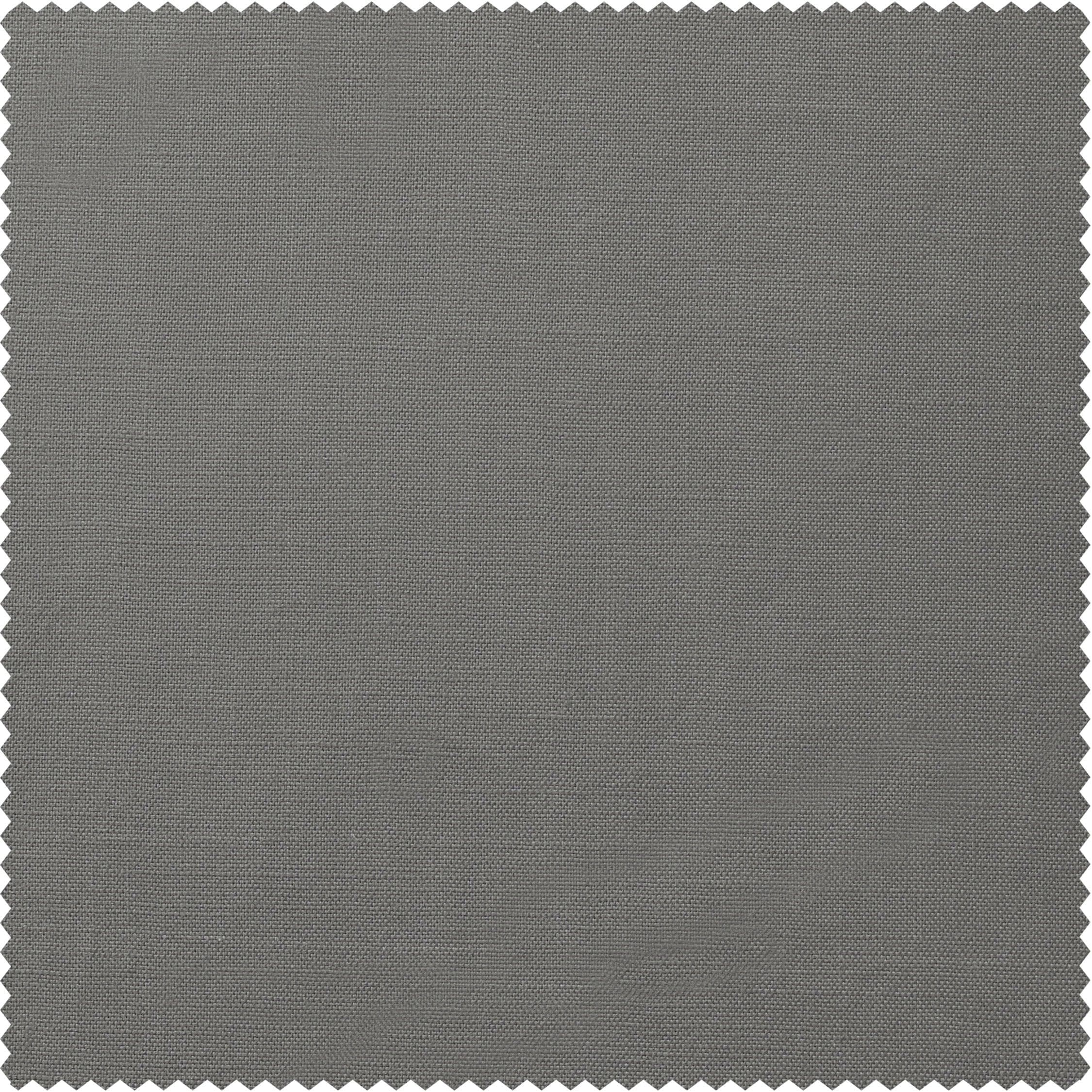 Premium Graphite Grey Textured Cotton Linen Fabric Swatch - Ideal for Upholstery, Home Decor & DIY Sewing Projects