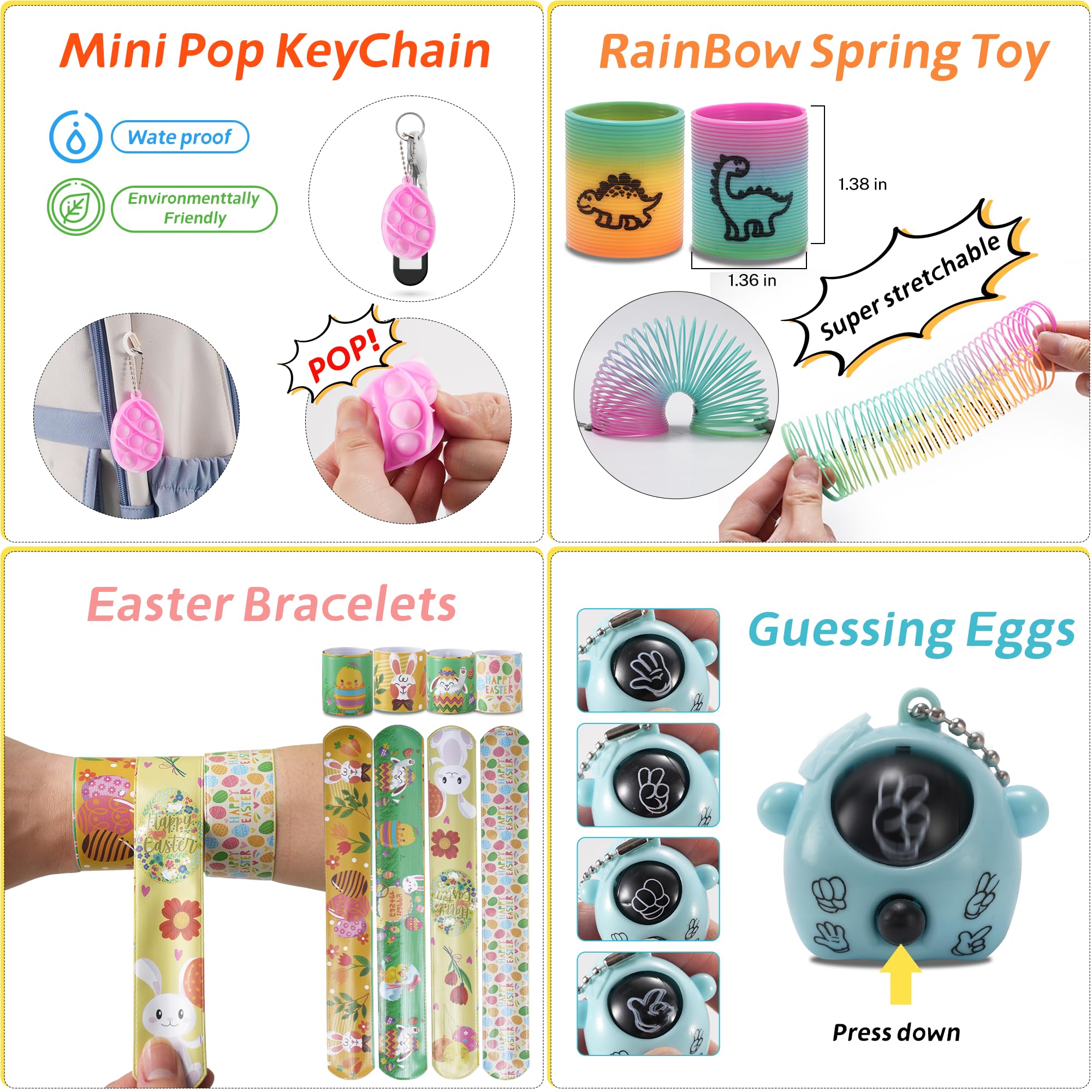 165PCS Prefilled Easter Eggs with Toys - Easter Hunt & Party Favors for Kids - Classroom Prizes & Basket Stuffers
