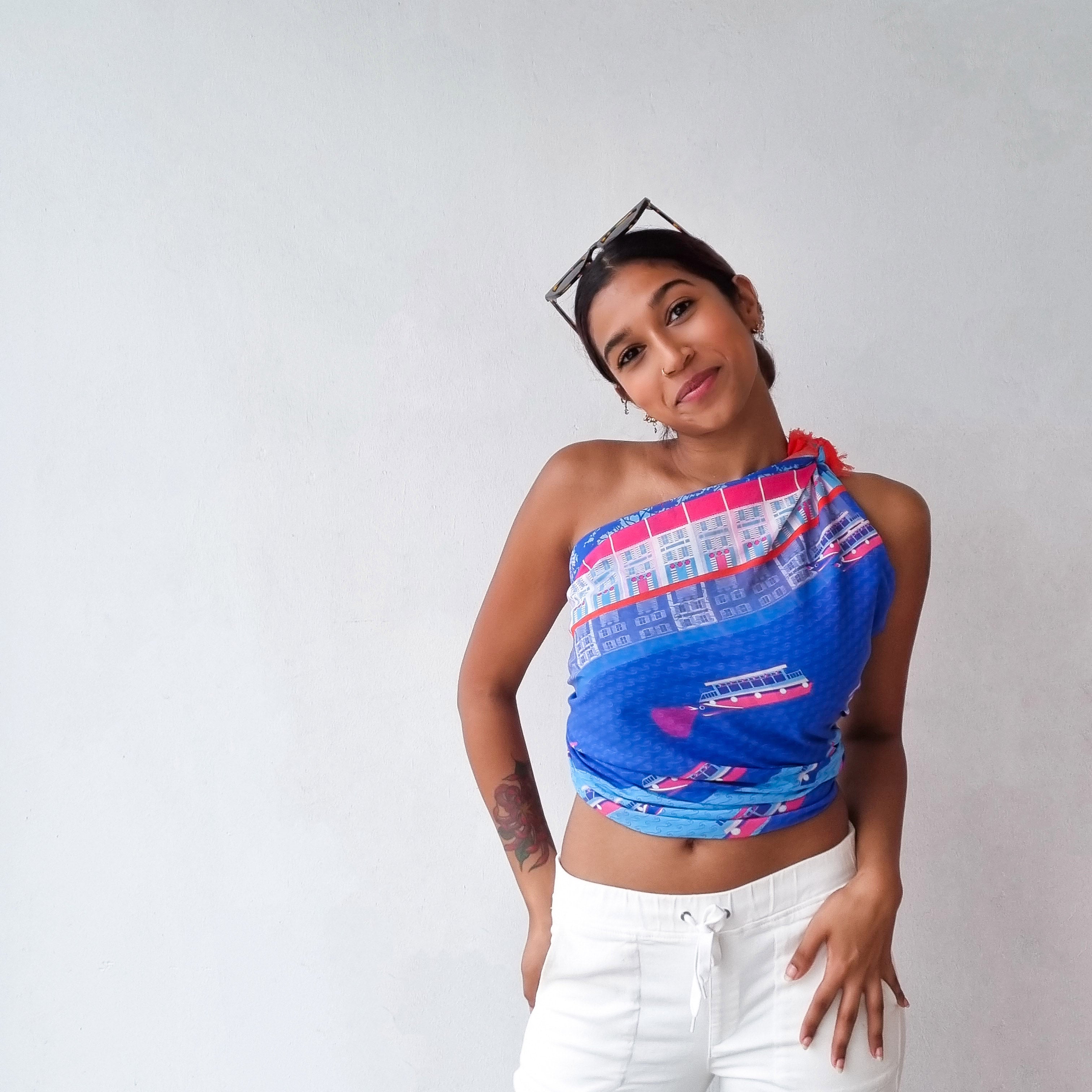 Singapore Quay Cotton Scarf - Soft & Lightweight Women's Fashion Accessory for Travel, Evening Out, and Gift Giving