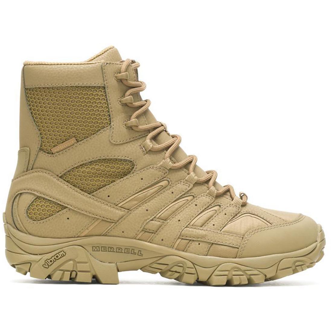 Moab 2 8 Men's Tactical Work Boots Waterproof - Coyote Brown for Outdoor Hiking, Construction & Military Use