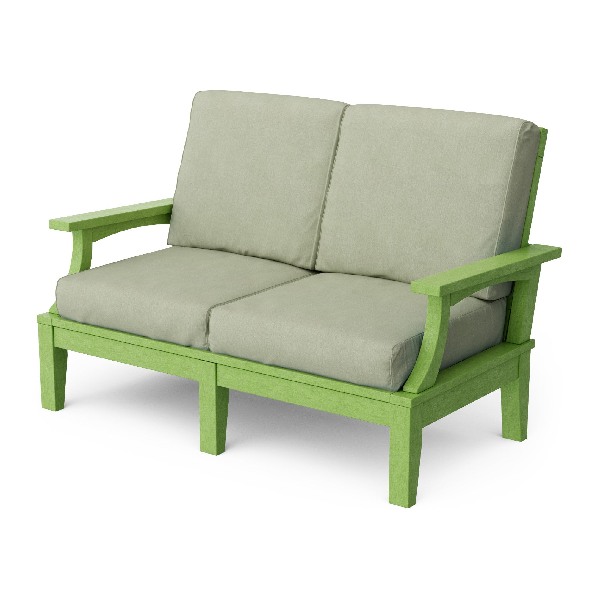 Heritage Deep Seating Love Seat Cushioned Sofa - Outdoor Patio Furniture for Garden, Poolside & Backyard Relaxation