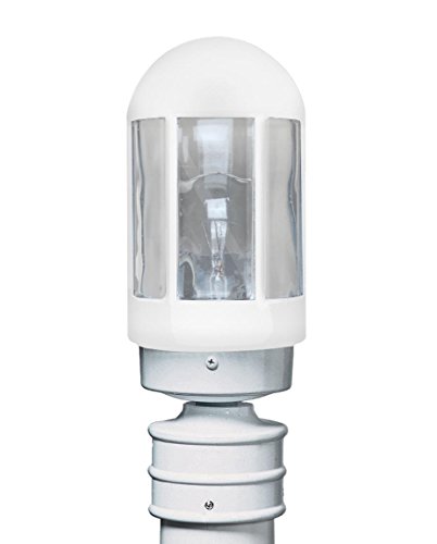 Costaluz Series 315153-POST Outdoor Light Fixture - 4.75 Inch Black Post Mount Exterior Light for Porch, Garden & Pathway Lighting
