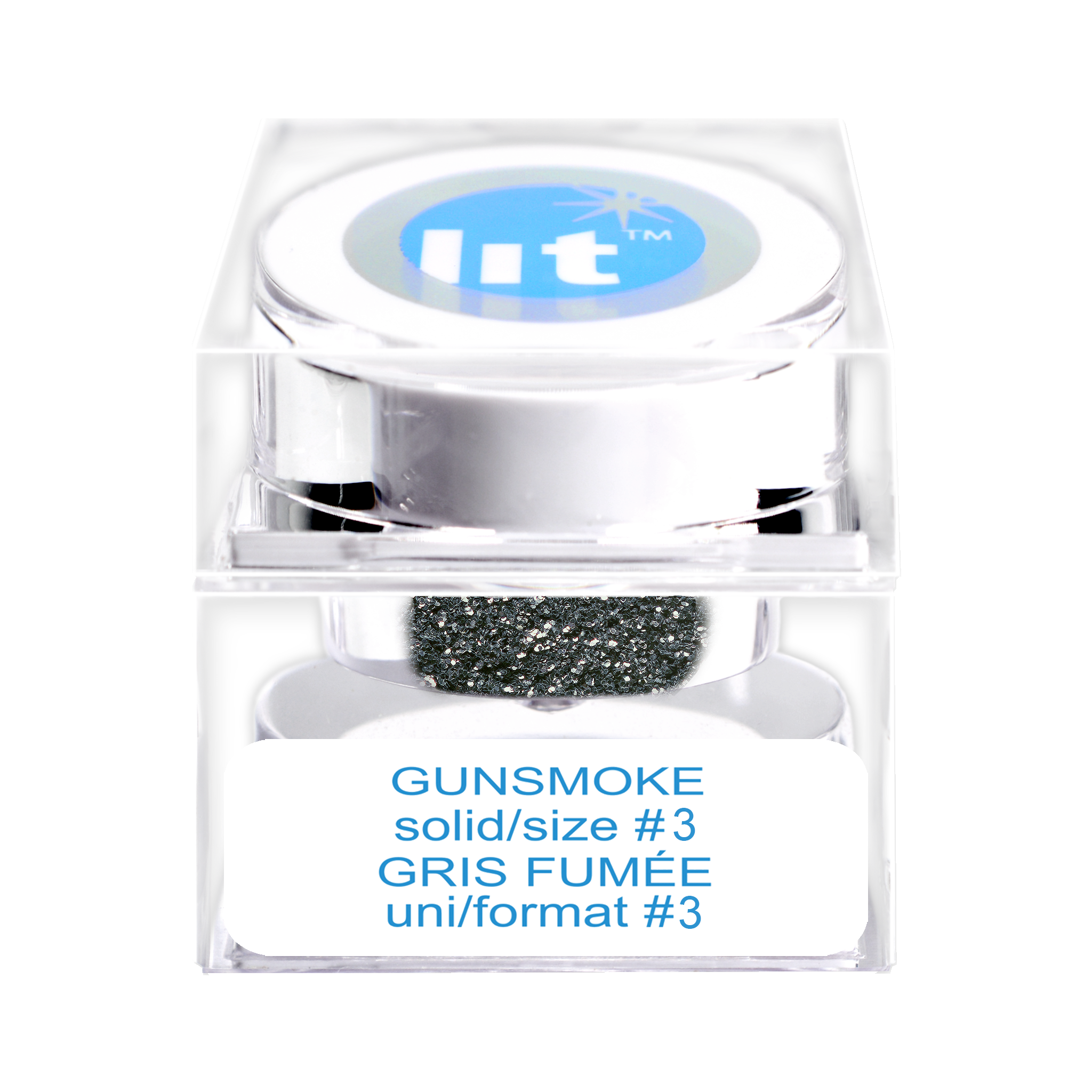 Gunsmoke Glitter (Solid) - Premium Cosmetic Glitter for Makeup, Nails & Body Art | Vegan & Cruelty-Free | Perfect for Halloween, Cosplay & DIY Crafts