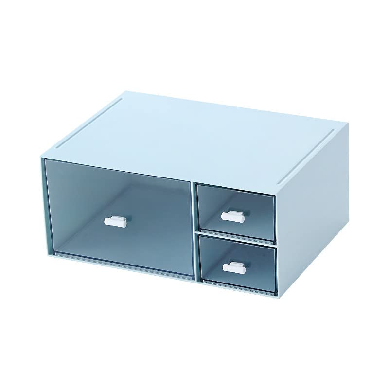 1 Deep Layer & 3 Drawers, Blue