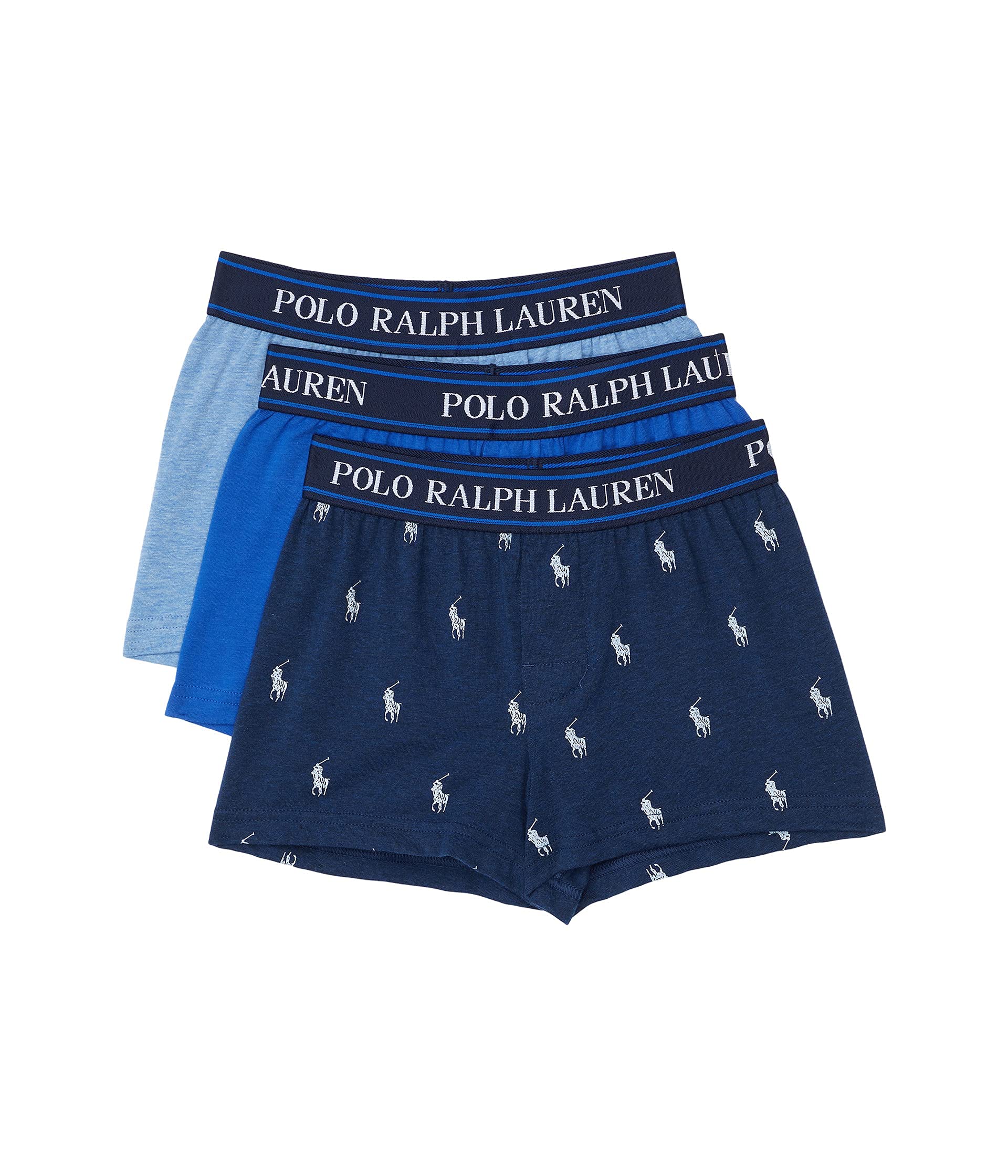 POLO RALPH LAUREN Boys' P3 Stretch Cotton Blend Knit Boxer Briefs - Comfortable Underwear for Little & Big Kids - Perfect for School, Sports & Everyday Wear