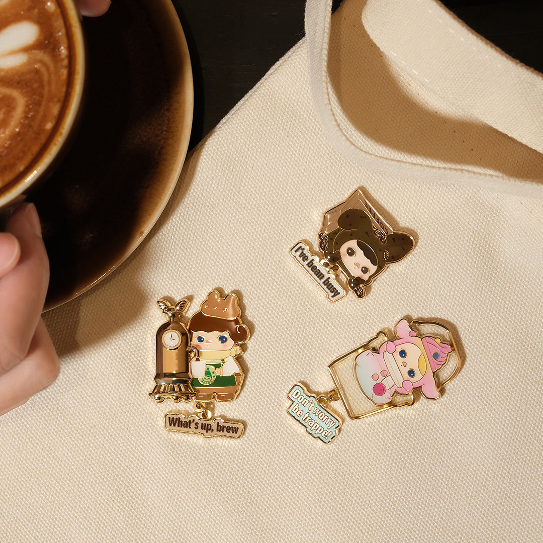POP MART Pucky Rabbit Cafe Series Enamel Pin Badge Blind Box - Cute Collectible Pins for Backpacks, Jackets & Gifts (Random Style) - Perfect for Anime Fans, Kawaii Lovers & Pin Collectors