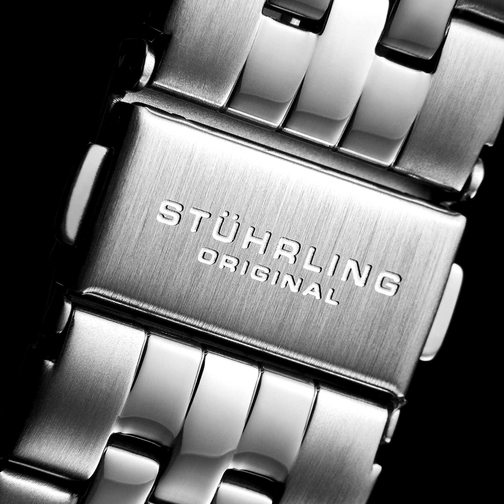 Stuhrling Atrium Men's Automatic Skeleton Watch - Silver Dial, Stainless Steel Bracelet with Roman Numerals, Exhibition Case Back - Perfect for Business, Formal Events & Luxury Gift Giving