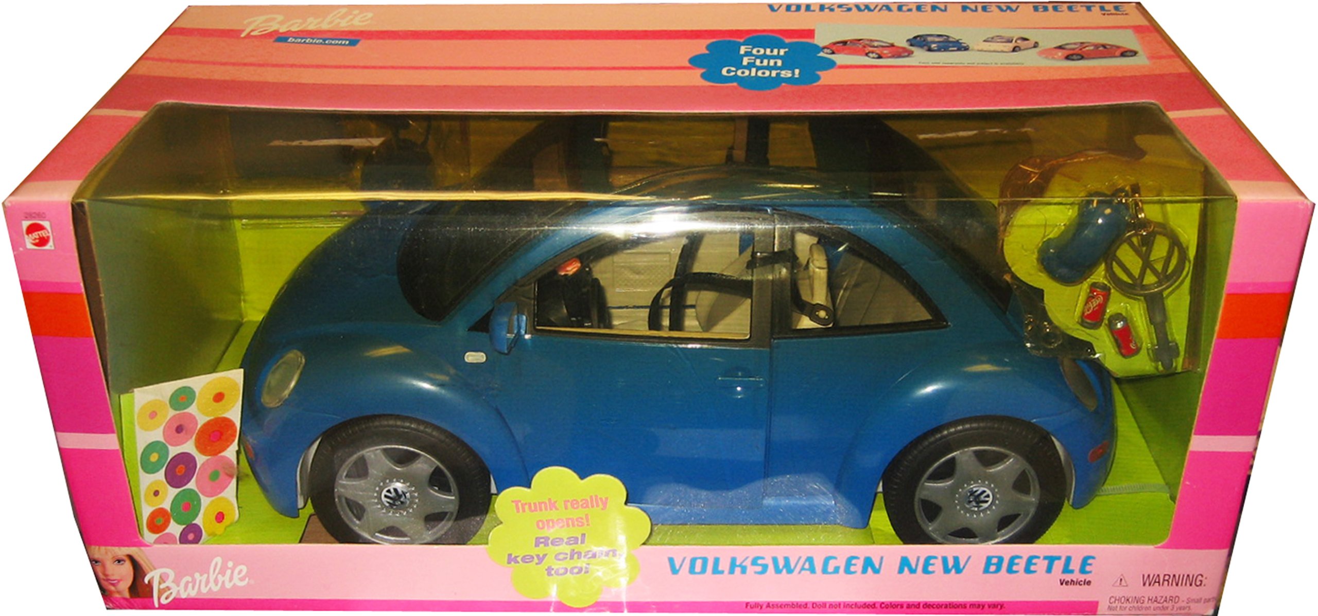 Barbie Volkswagen New Beetle Blue VW Beetle Bug Toy Car - Perfect for Collectors, Kids Playtime & Display