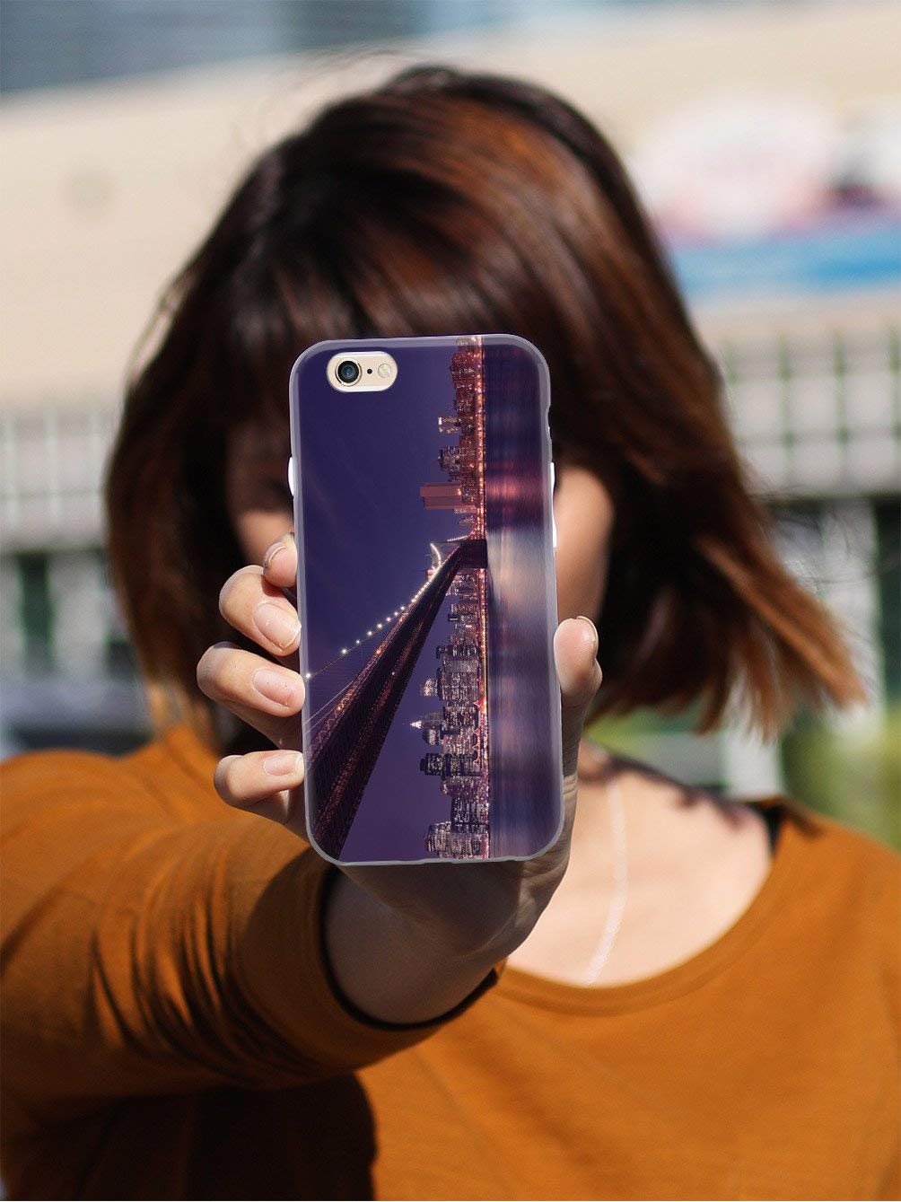Inspired Cases - Protective Phone Case for Samsung Galaxy Note 10 - 3D Textured Brooklyn Bridge Night Design - Shockproof & Slim Fit - Perfect for Travel, Work & Everyday Use
