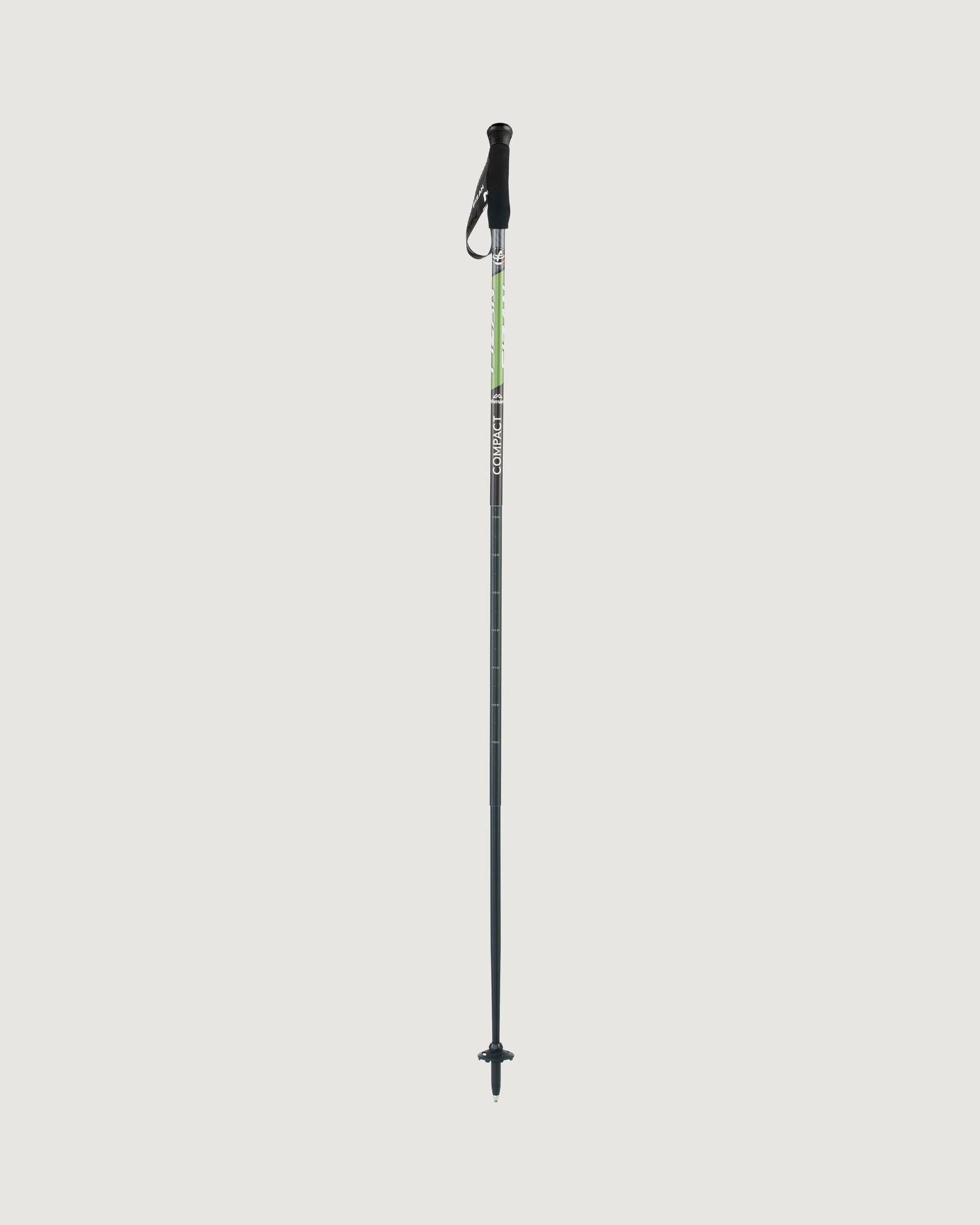Fizan Compact Trekking Pole - Lightweight Aluminum Hiking Stick for Backpacking & Trail Walking - Black/Green - Perfect for Mountain Climbing & Outdoor Adventures