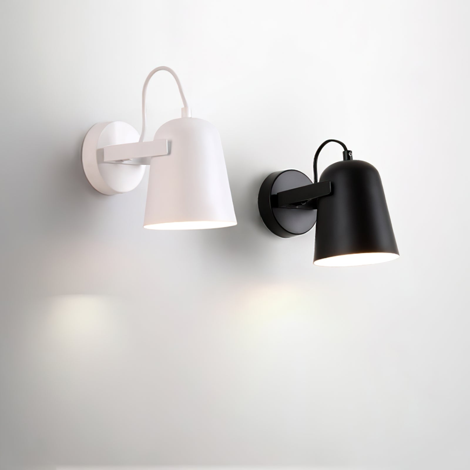 Rotatable Wall Lamp with Adjustable Bells - Modern LED Sconce Light for Bedroom, Living Room & Hallway Decor