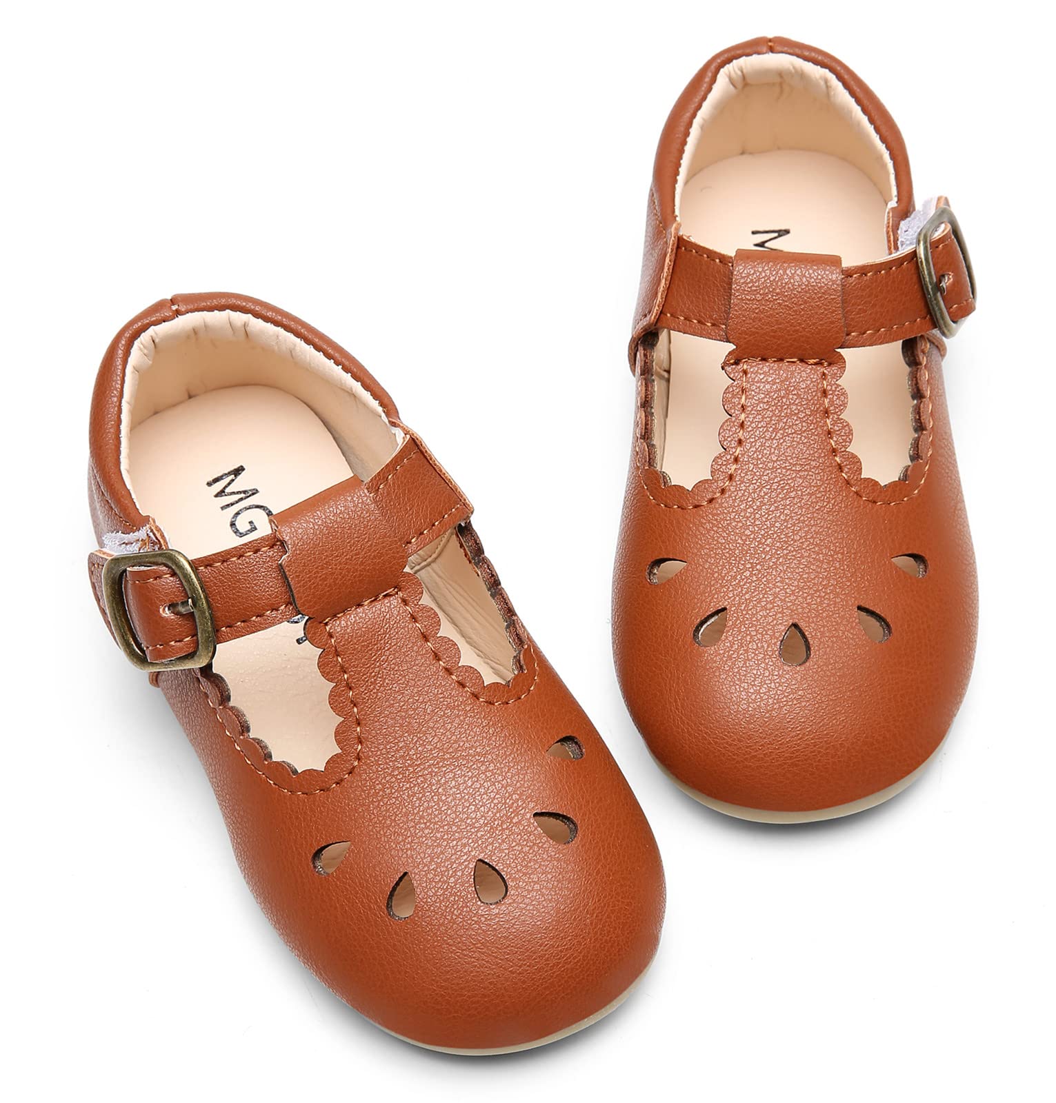 DADAWEN Girls Mary Jane Shoes - Classic School Uniform Flats for Dress Up, Church & Special Occasions | Comfortable & Stylish Toddler to Big Kid Dress Shoes
