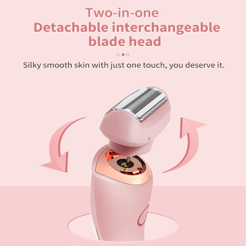 DUSK Glide Pro 3.0 Women's Electric Razor - 2-in-1 Wet & Dry Shaver for Smooth Legs & Bikini Area - Rechargeable Cordless Lady Shaver with Floating Heads (Blue) - Perfect for Travel, Gym & Quick Hair Removal at Home