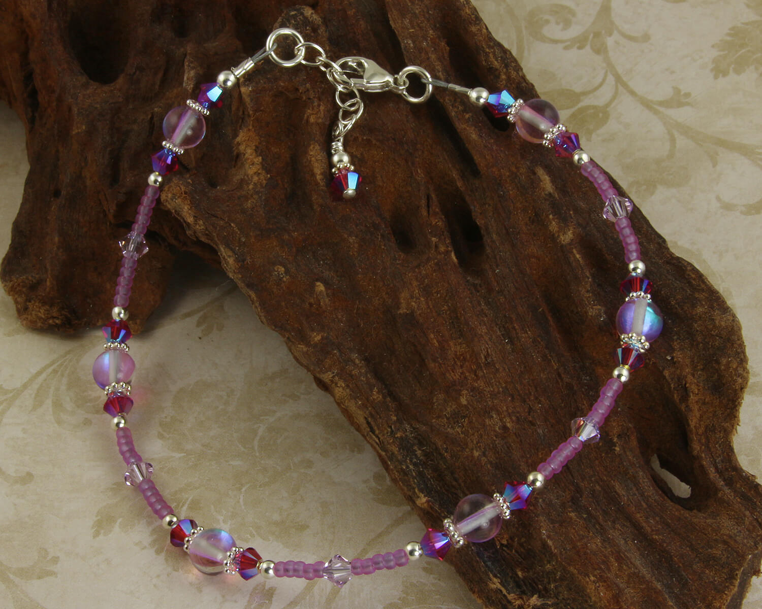 Mystic Aura Quartz Beaded Anklet - Elegant Crystal Ankle Bracelet for Women, Healing Stone Jewelry for Yoga, Meditation & Spiritual Wellness