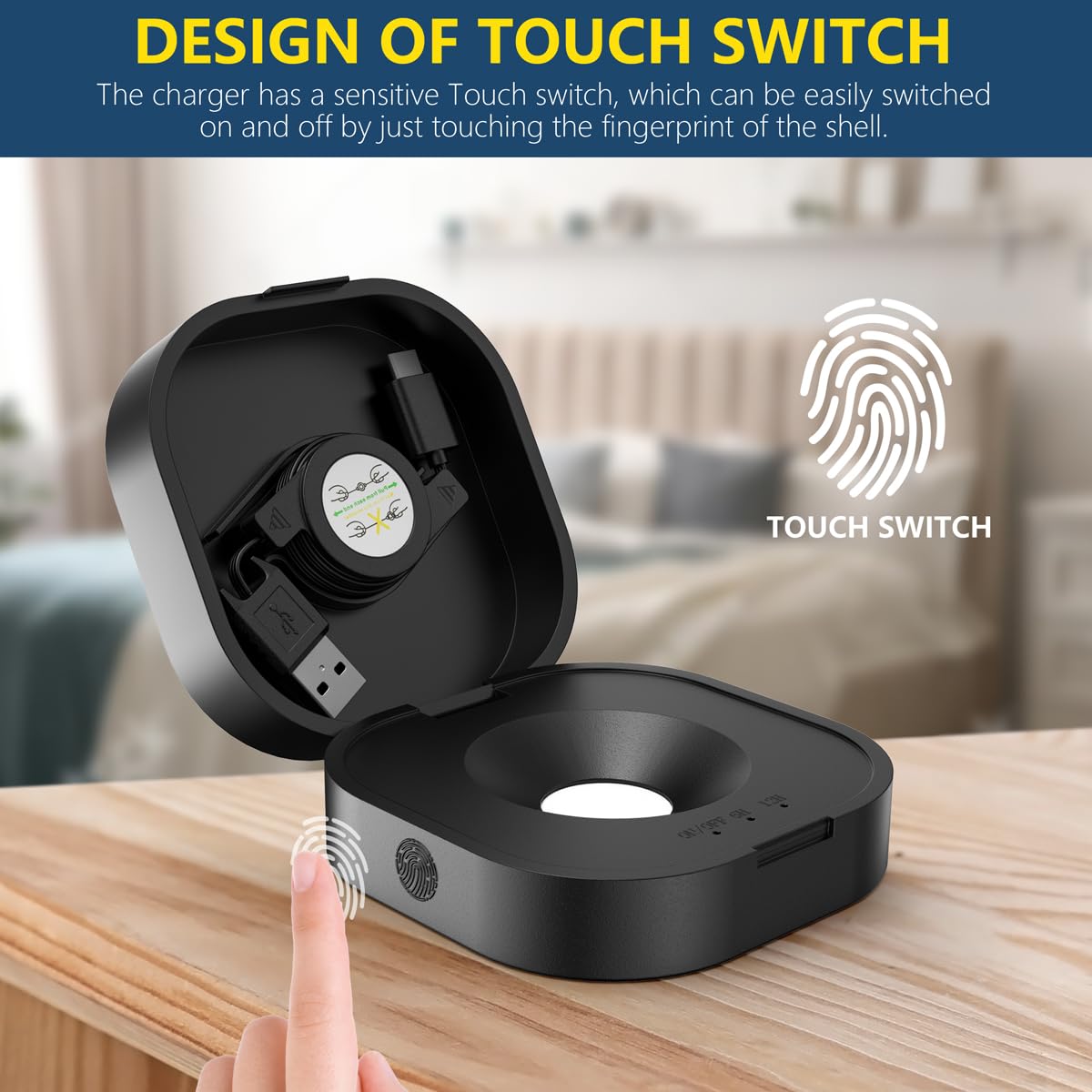 Solar Watch Charger - Fast Charging Pad for Eco Solar Watches & Smartwatches, Portable & Waterproof Design with Timer - Perfect for Outdoor, Travel, and Daily Use