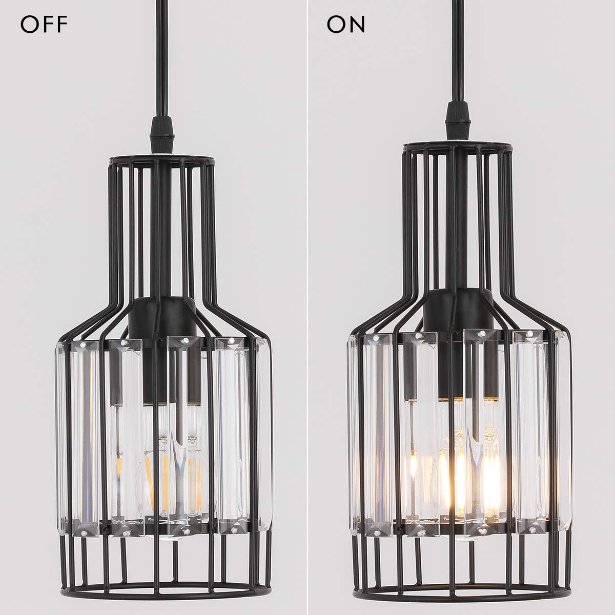 YLONG-ZS Plug-in Hanging Pendant Lamp with 16FT Cord & On/Off Dimmer Switch - Modern Swag Light Fixture for Dining Room, Bedroom, Living Room - Perfect for Ambient Lighting and Home Decor