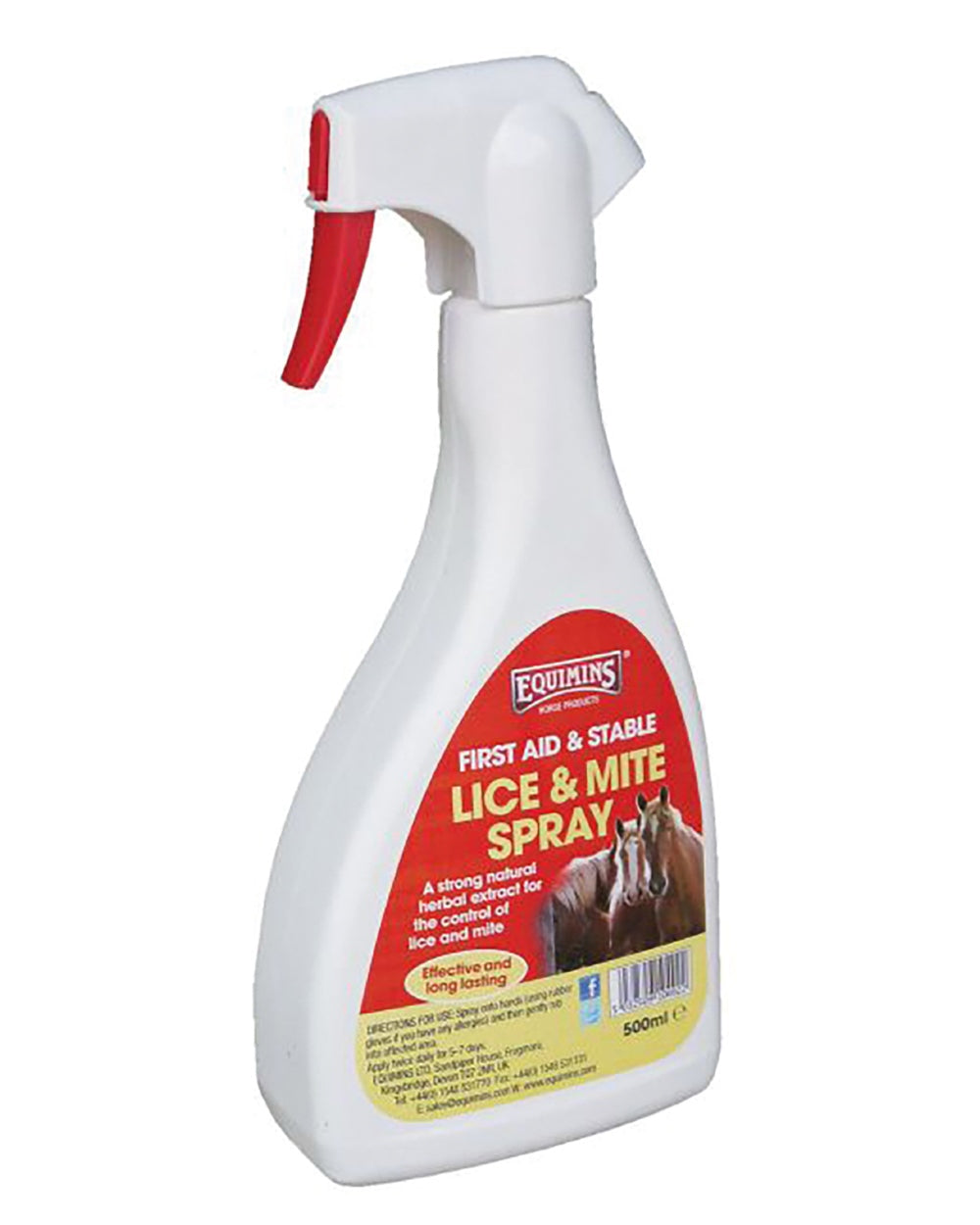 Equimins Lice & Mite Spray for Horses - Fast Acting Insecticide Treatment | Effective Against Parasites & Skin Irritation | Ideal for Stable, Barn & Show Use