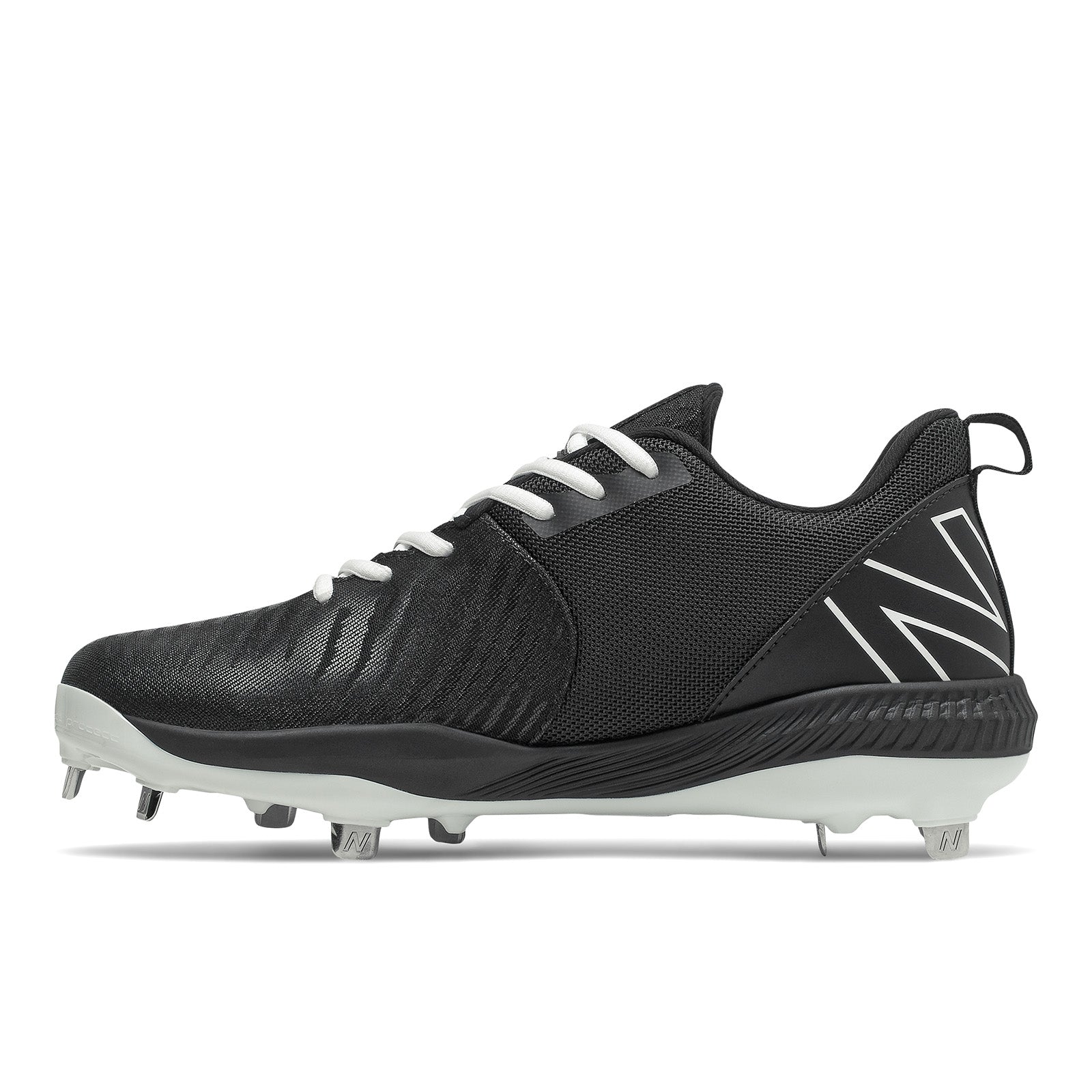 New Balance FuelCell 4040v6 Black & White Low Metal Cleats for Men - Lightweight Soccer Cleats with Enhanced Traction for Football & Turf Games