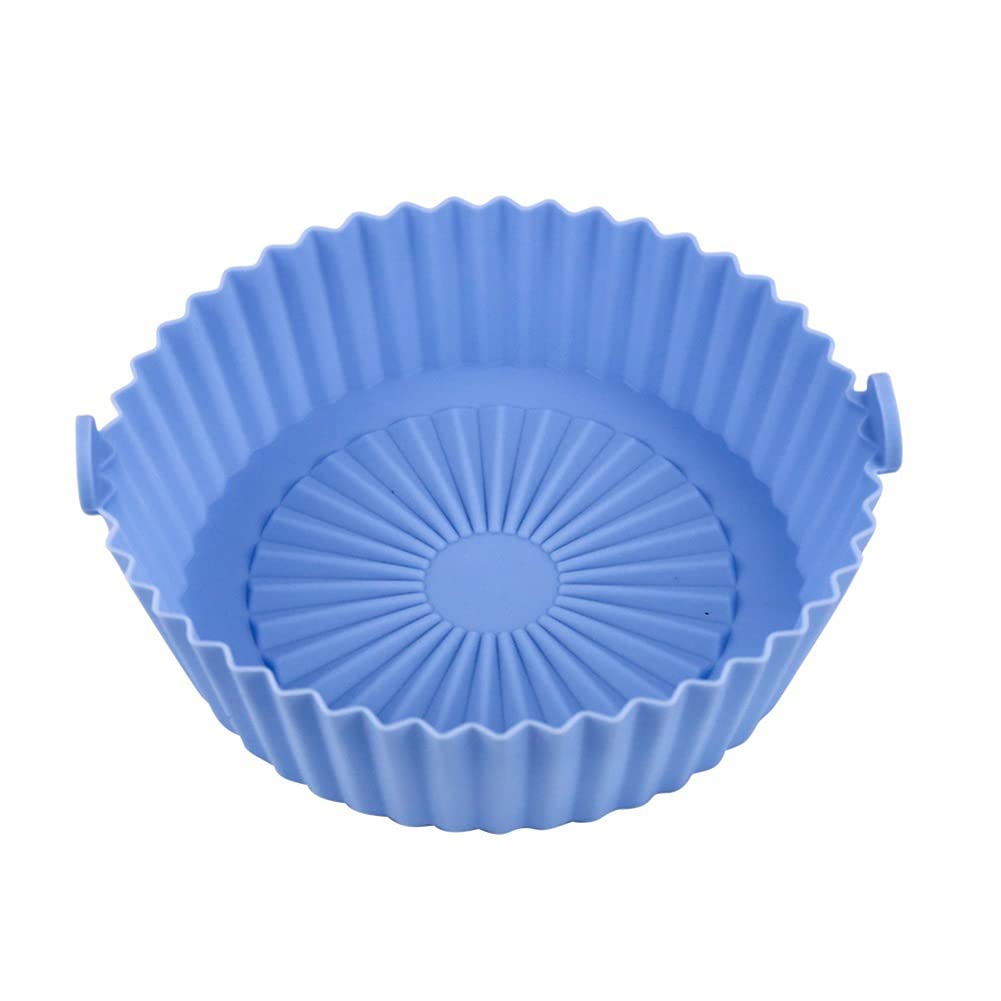 Non-Stick Silicone Air Fryer Baking Pan - Reusable Oven Accessories for Healthy Cooking, Perfect for Baking, Grilling & Microwave - Ideal for Family Kitchen & Meal Prep