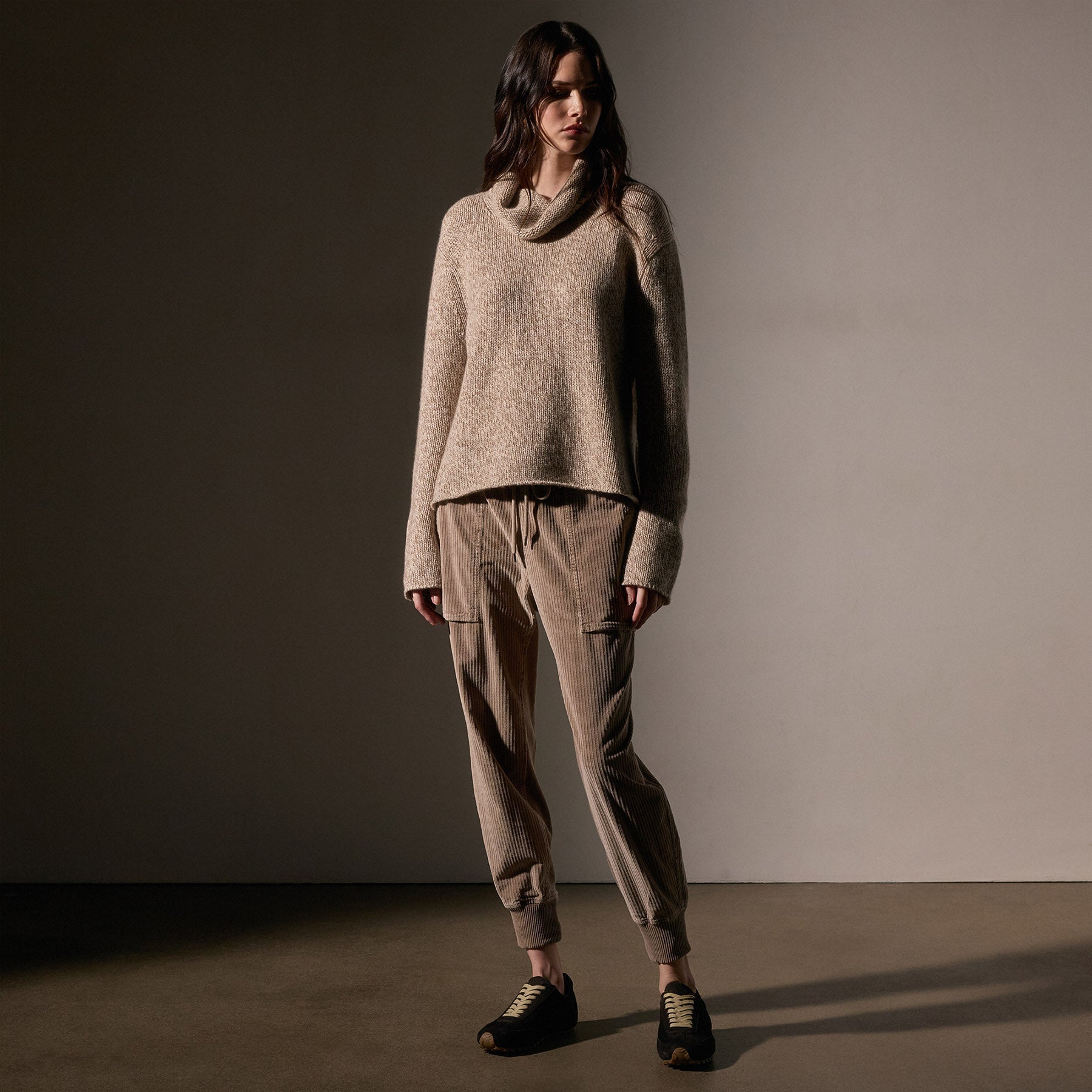 Eco-Friendly Recycled Cashmere Sweater for Women - Soft Stone Marl Pullover | Cozy Winter Wear & Sustainable Fashion for Casual Outings & Office Attire