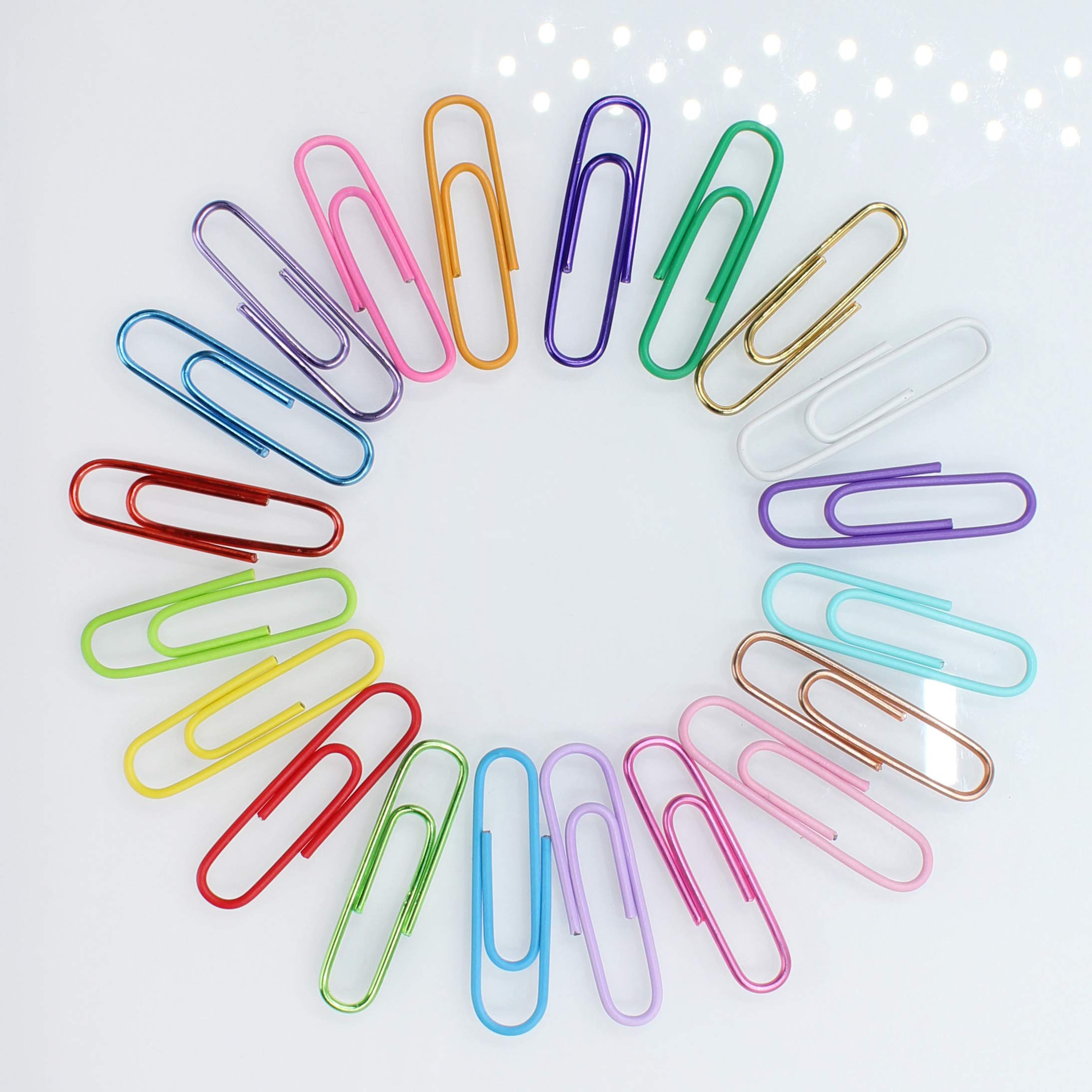 100pcs Colorful 33mm Paper Clips with Plastic Storage Box - Bulk Office Supplies for Organizing Documents, School Projects & Home Office Use